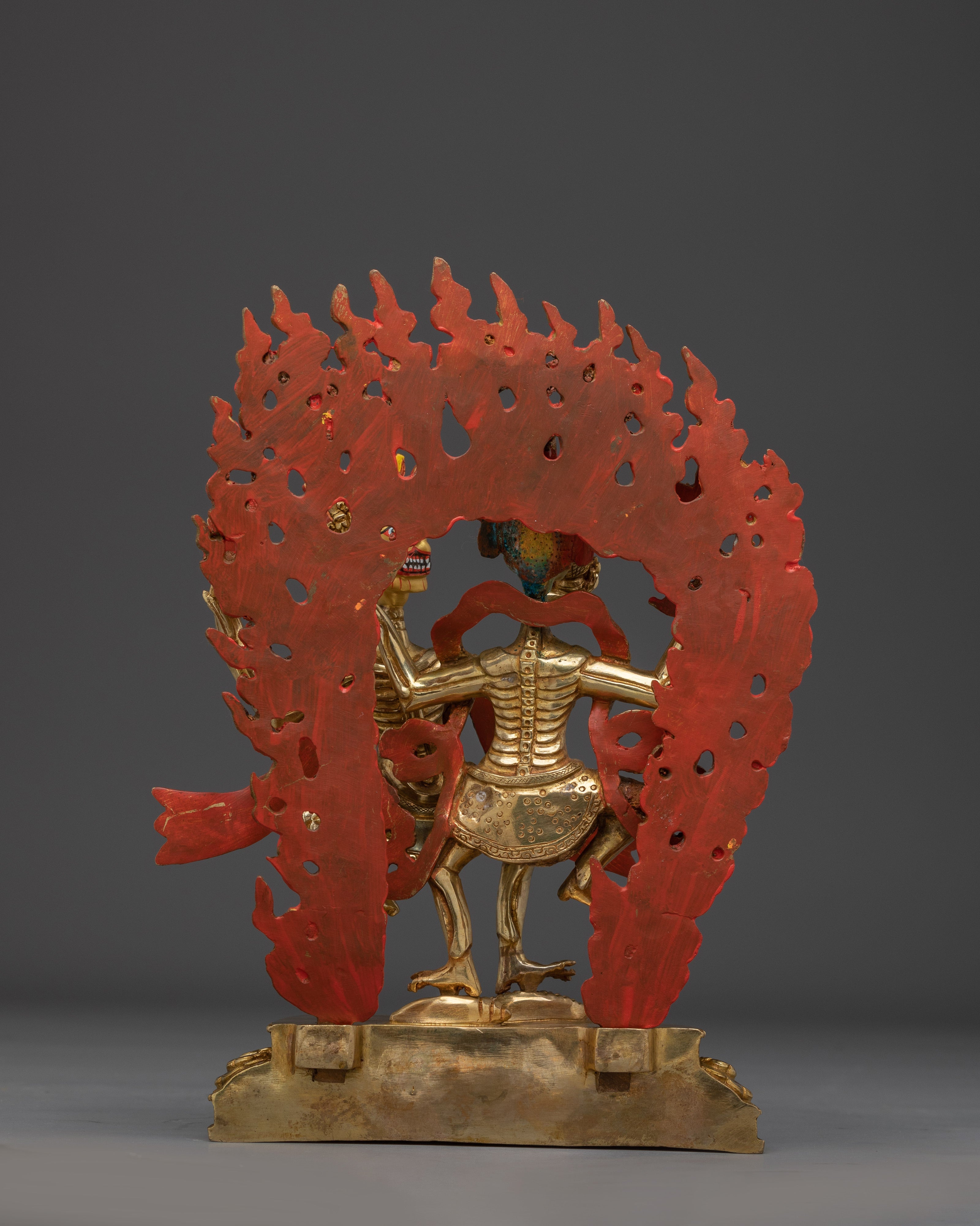 Spiritual Chitipati Gold Gilded Statue | A Fierce Protector and Symbol of Transformation