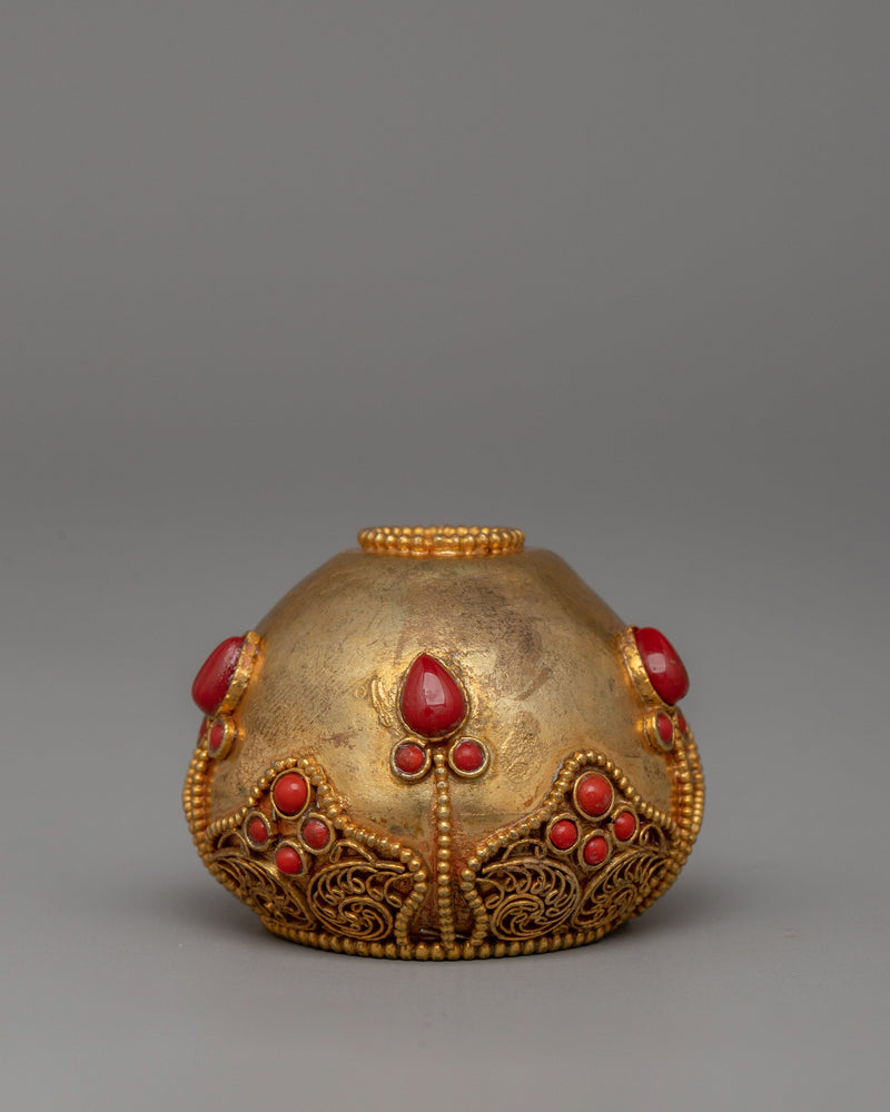 Gold-Plated Golpa Offering Bowl | Sacred Ritual and Decor