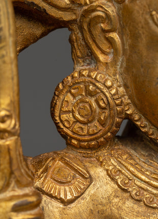 Chaturbhuja Mahakala Statue | Powerful Tibetan Protector Deity