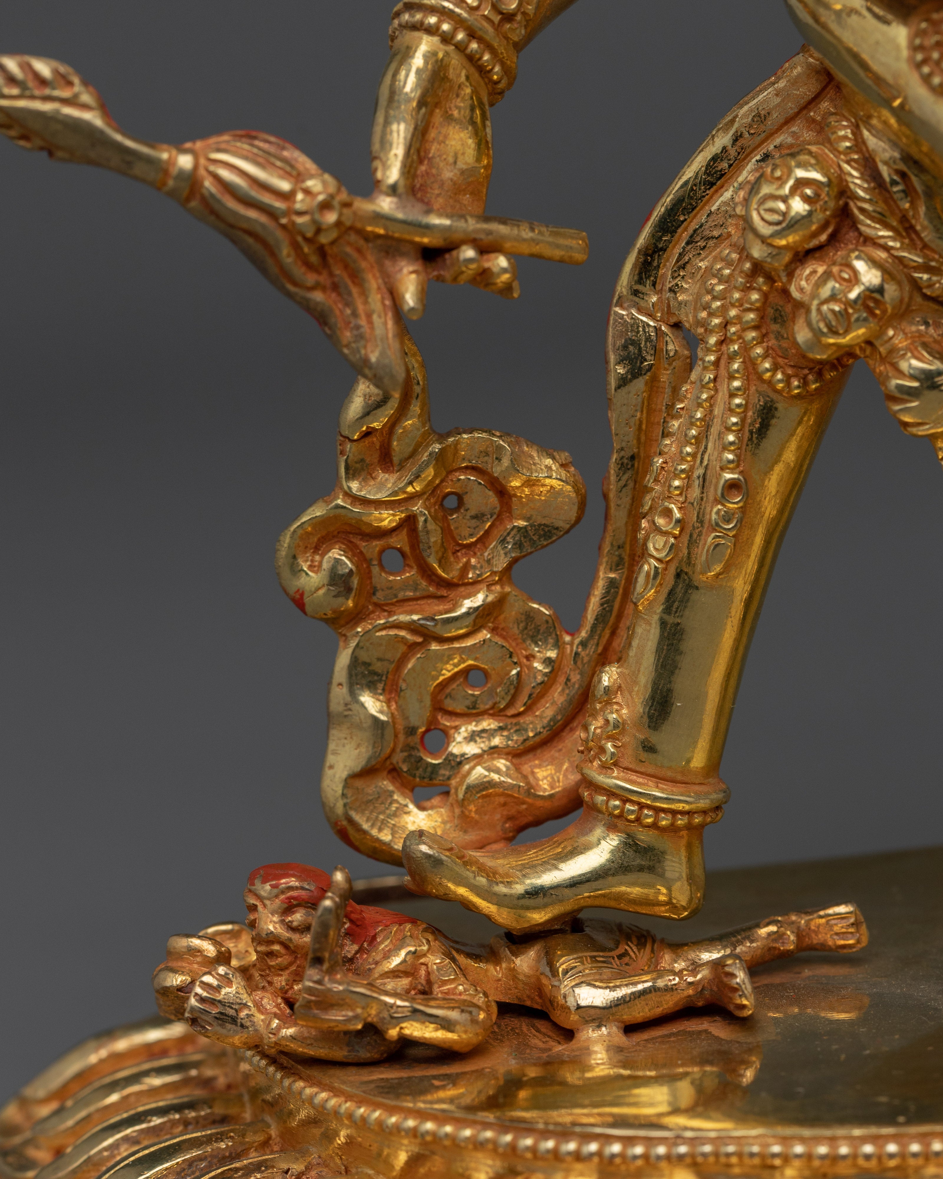 Chakrasambhara with Consort Gold and Copper Statue | Meditation Room, and Sacred Space