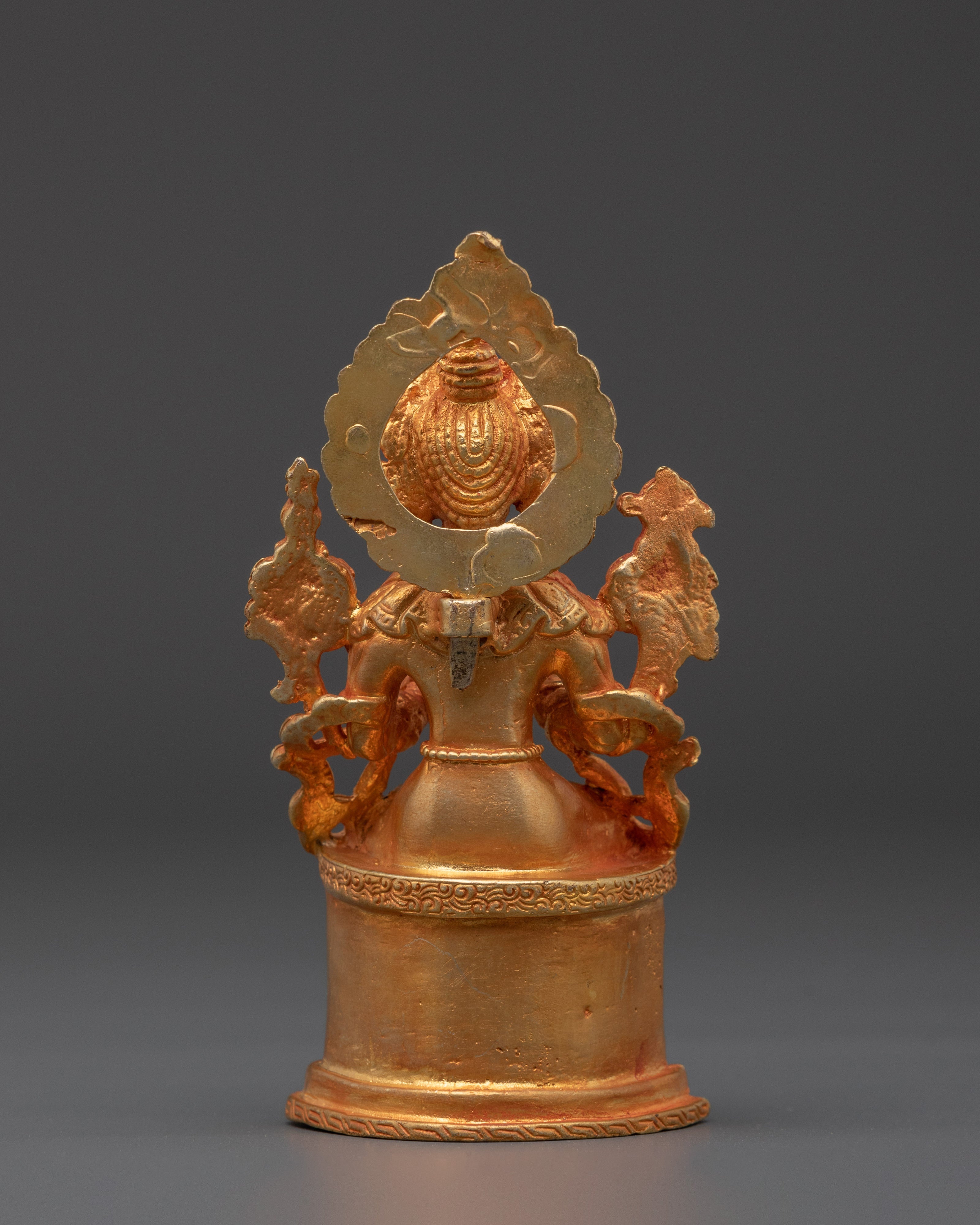 Handcrafted Maitreya Buddha Deity Sculpture | Gold Plated Copper Buddha Figurine