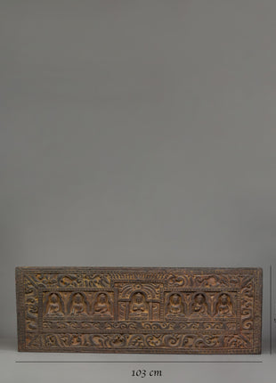 Wooden Sutra Cover | Hand-Carved Tibetan Scripture Holder