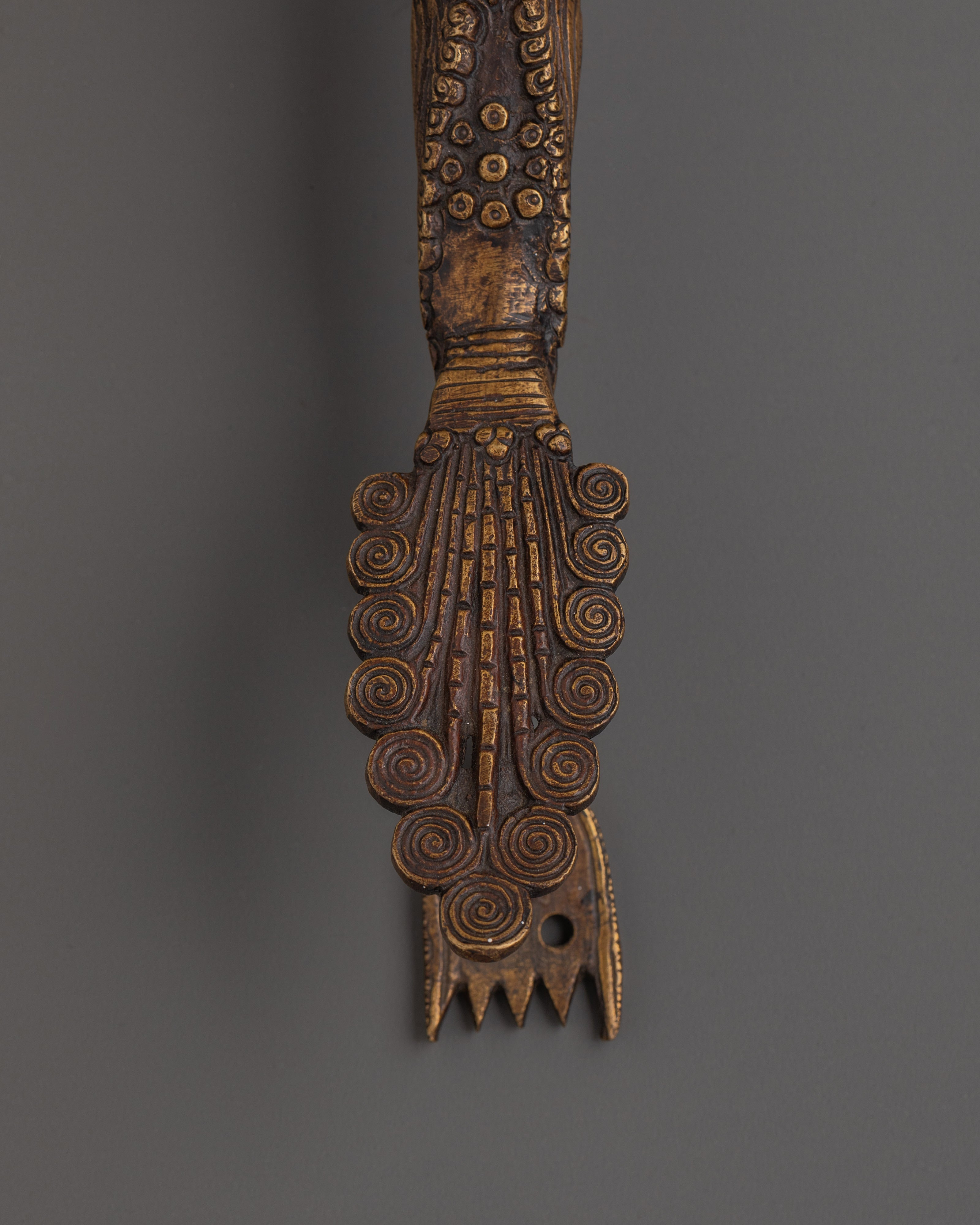 Tibetan Brass Door Handle Set | Spiritual Door Accessory