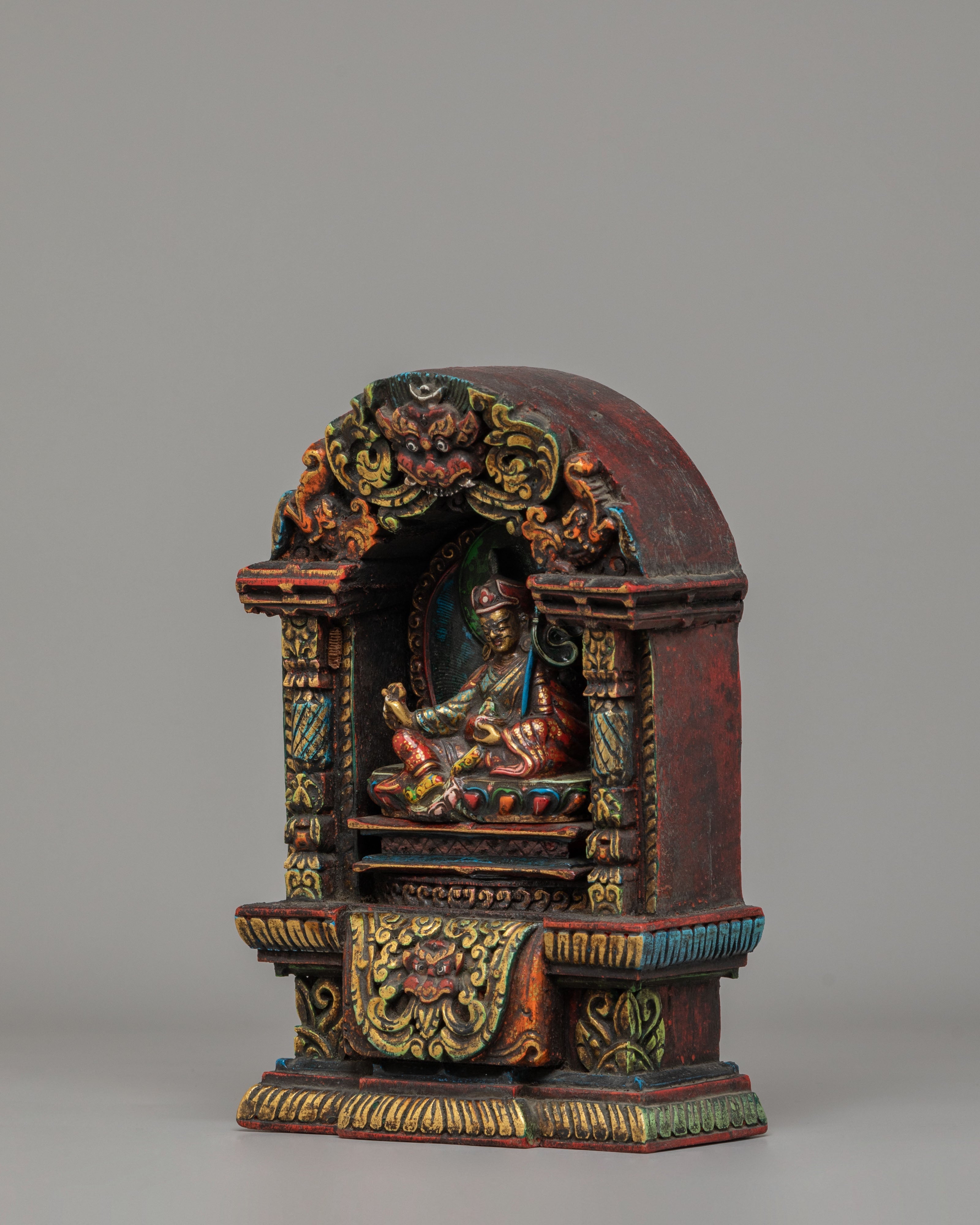 Sacred Padmasambhava Handcrafted Statue | Guru Rinpoche Buddhist Altar Art