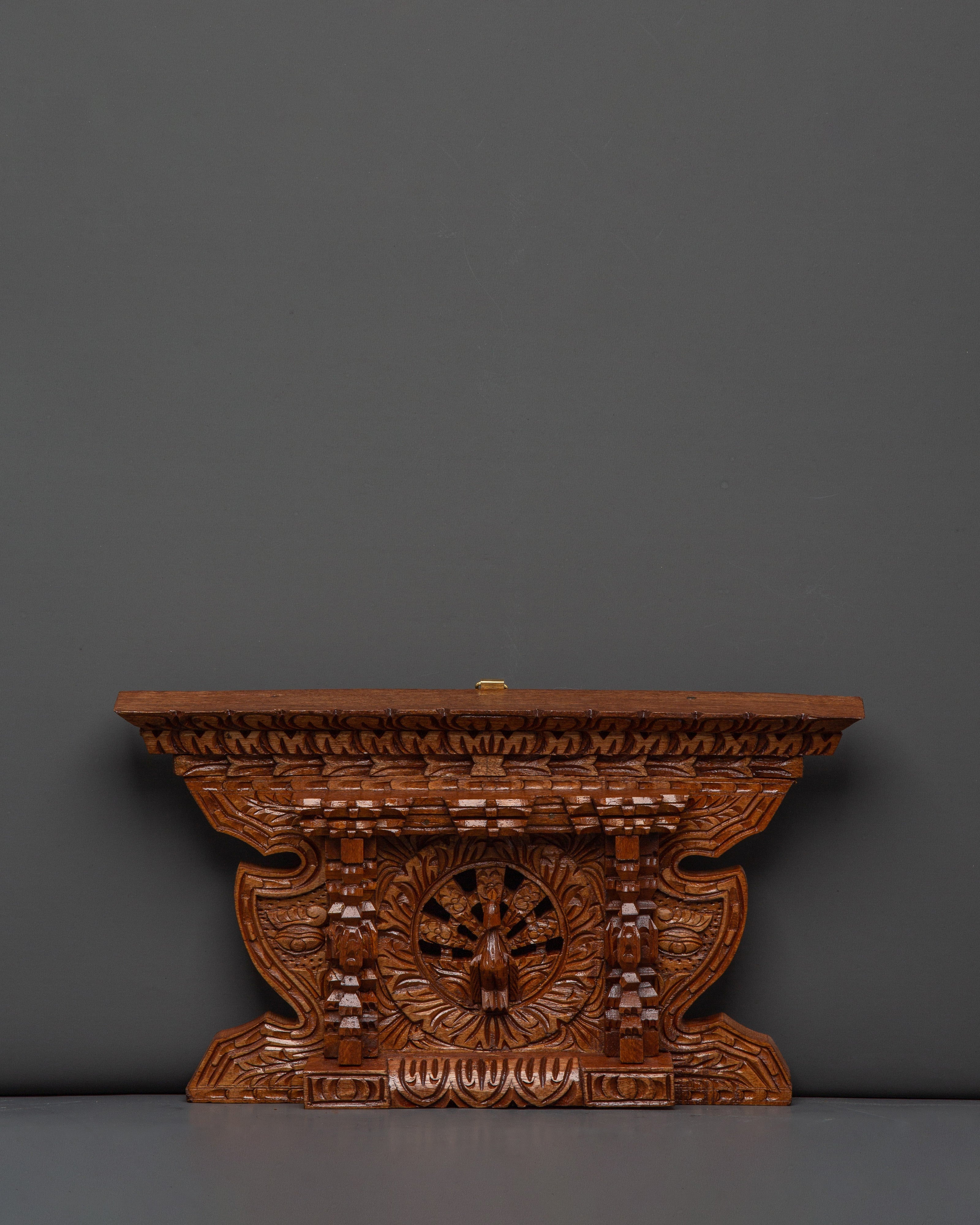 Wooden Hand Carved Peacock Wall Hanging