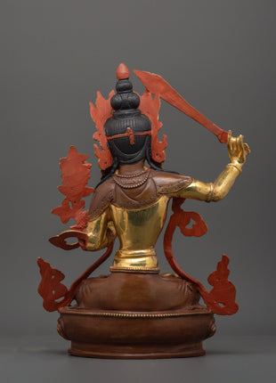 Tibetan Wisdom Deity Manjushri Statue | Bodhisattva of Wisdom and Insight