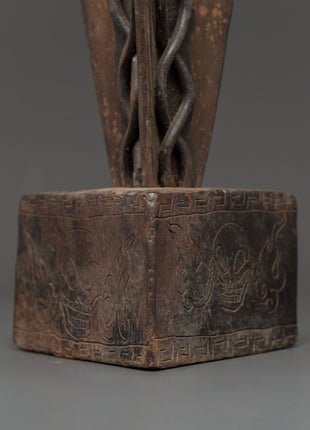 Mahakala Phurba Sacred Item | Wrathful Iron Ritual Dagger