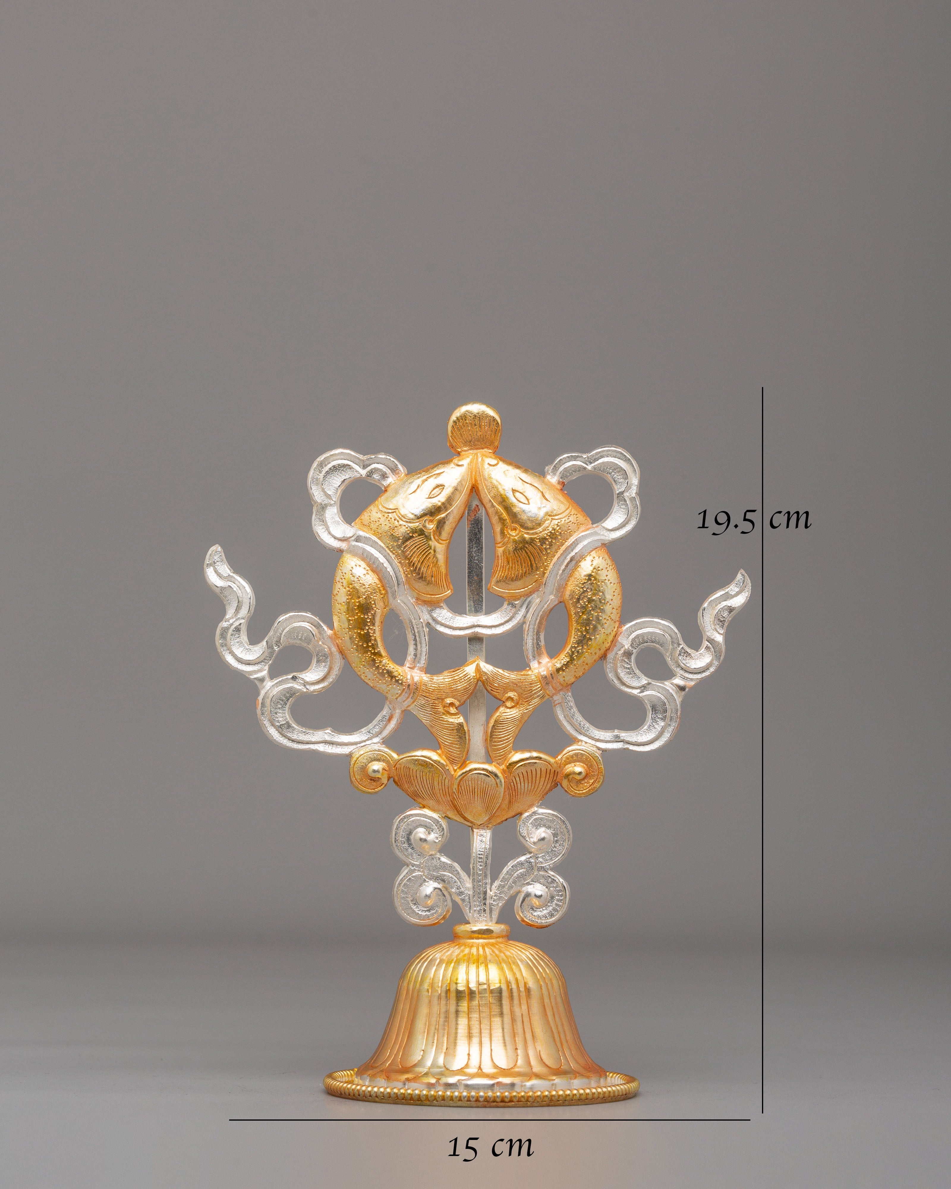 Sacred Eight Auspicious Symbols Set | Copper Body with Electro Gold & Silver Plating