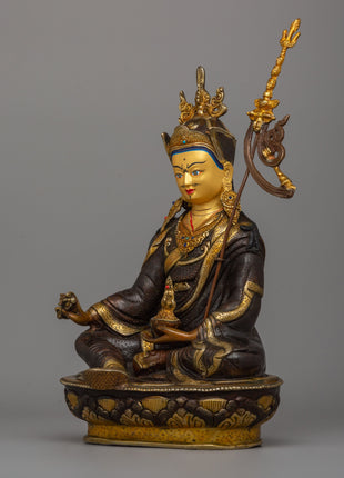 Guru Rinpoche Tantric Master Statue | Sacred Tibetan Buddhist Figurine