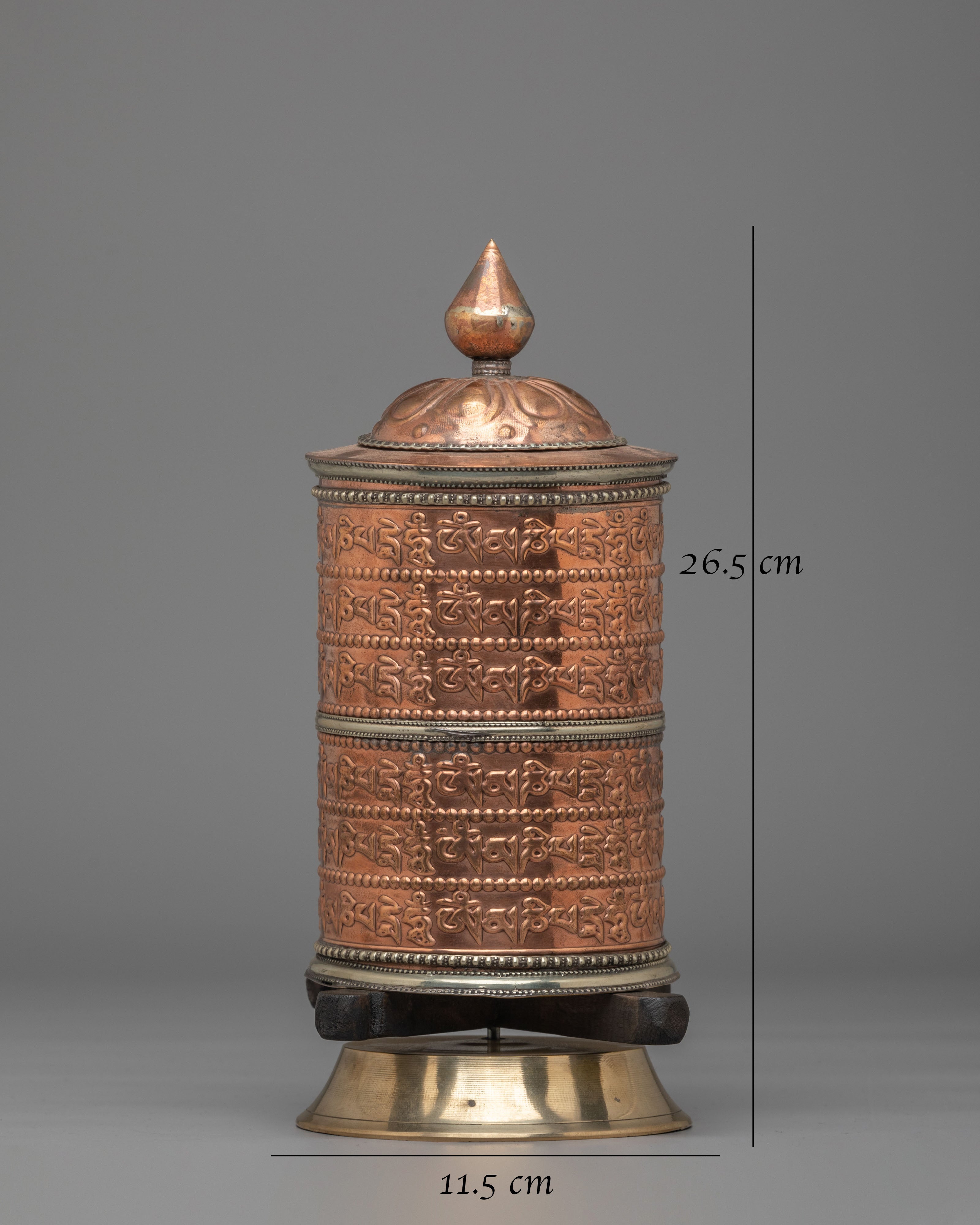 Traditional Altar Mantra Prayer Wheel | Spiritual Home Decor