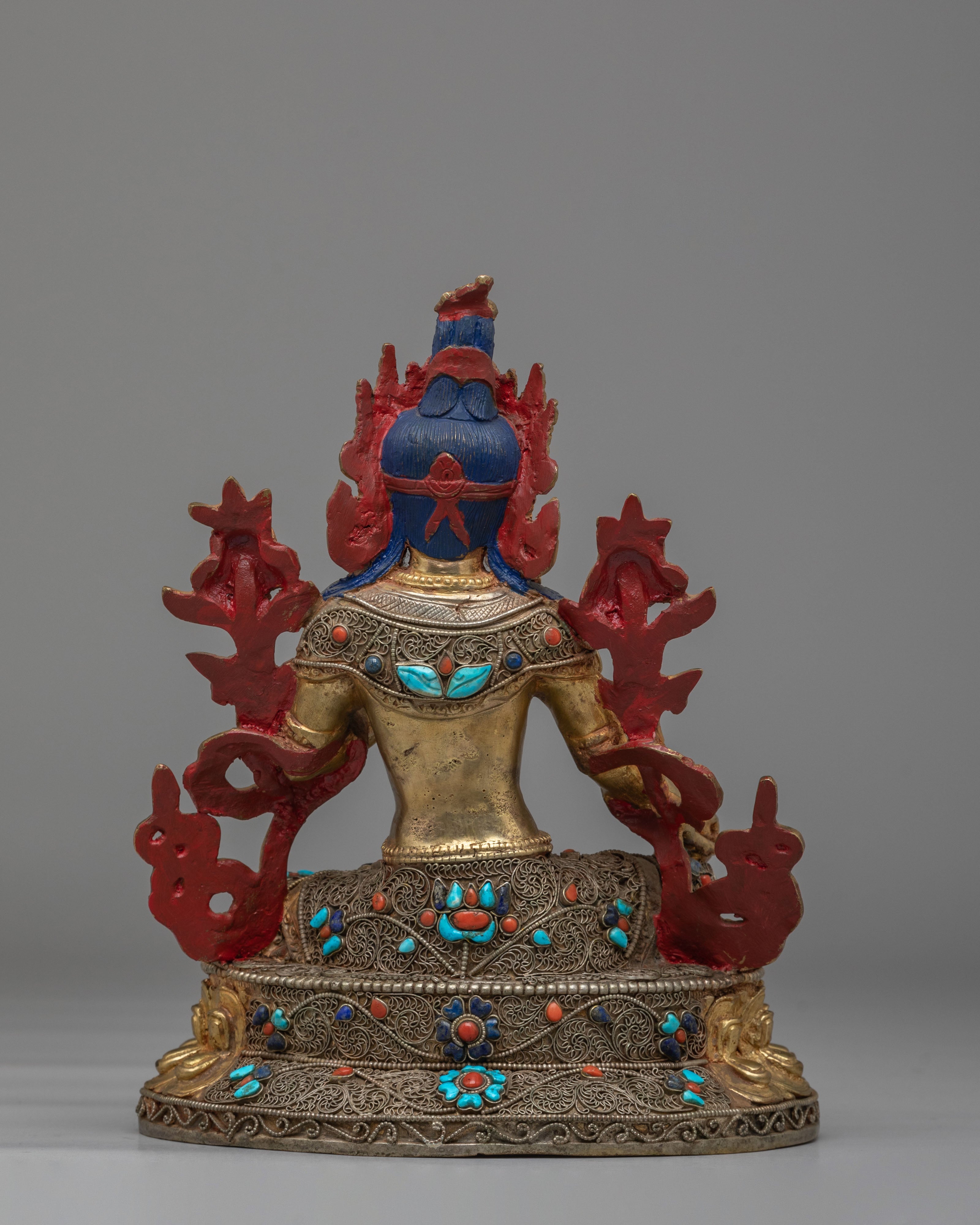 Spiritual Shyama Tara Statue for Altar | Handcrafted Copper Figure