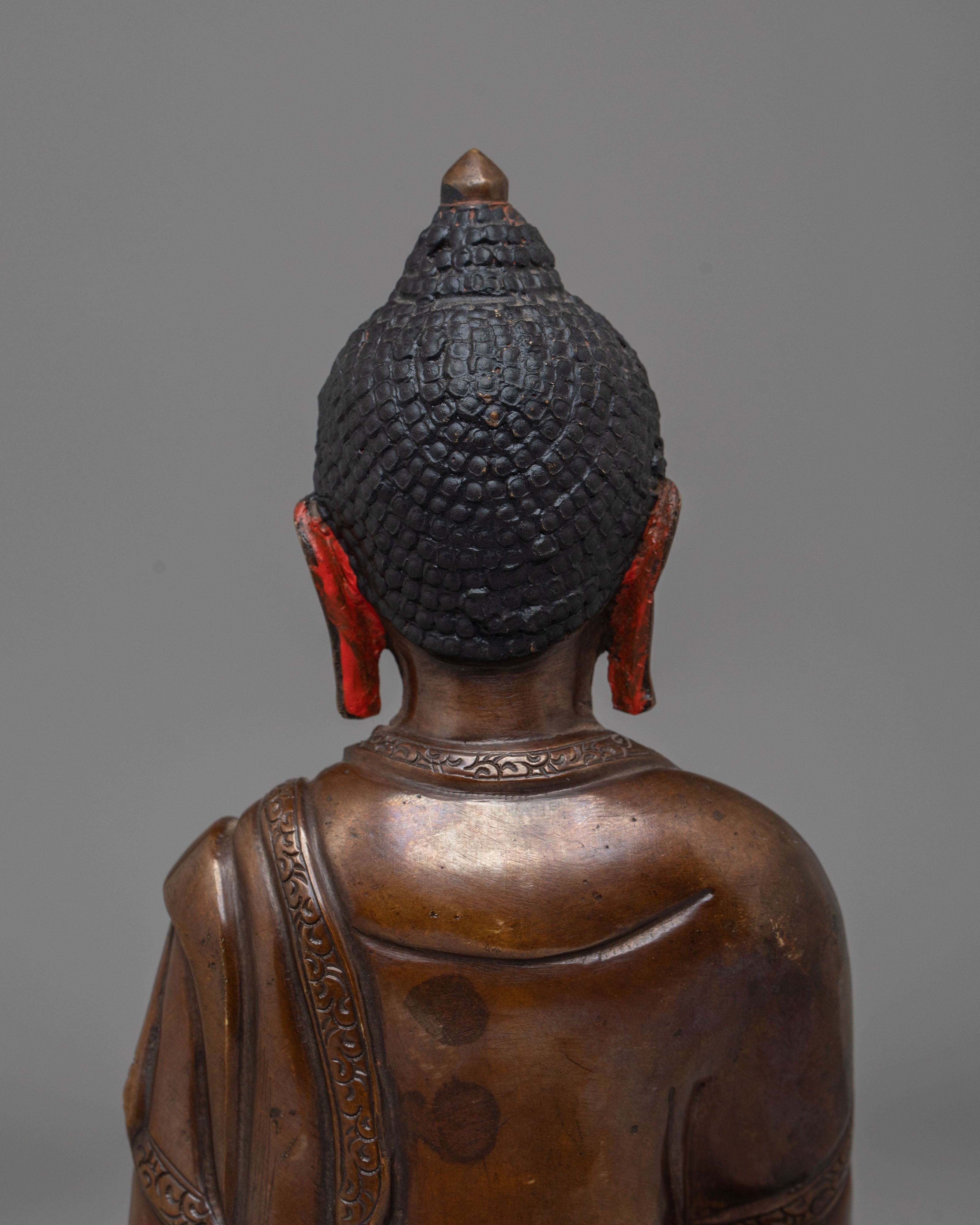 Handcrafted Oxidized Statue of Shakyamuni Buddha | Peaceful Buddha Figurine