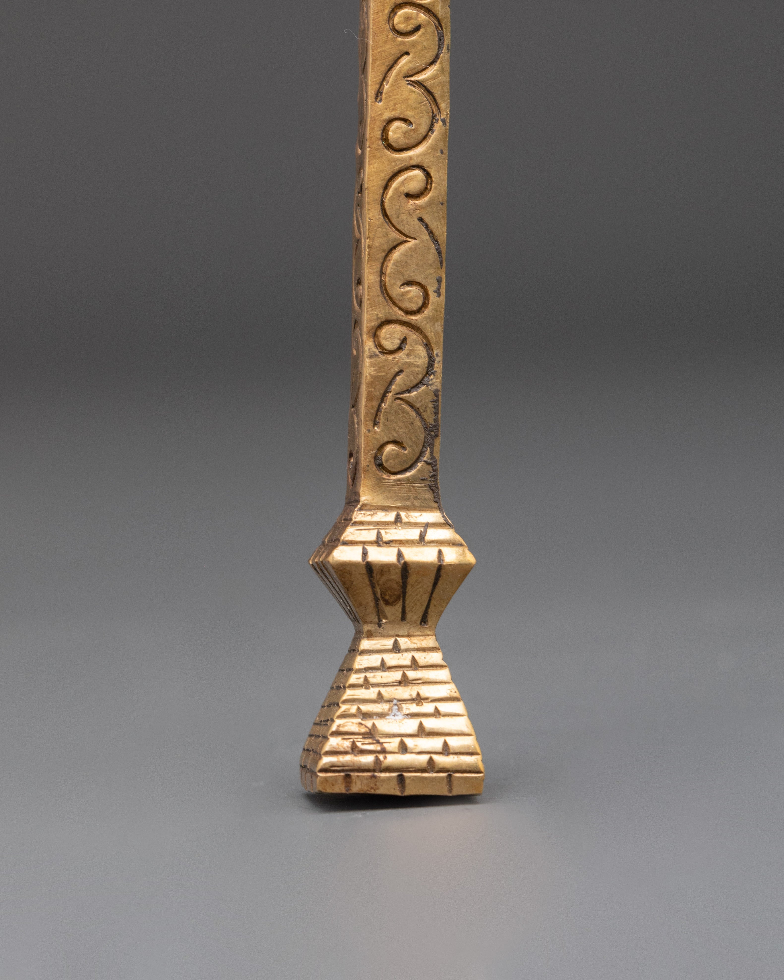 Buddhist Ritual Kapala Stand | Brass Kapala Display for Tibetan Buddhist Altar