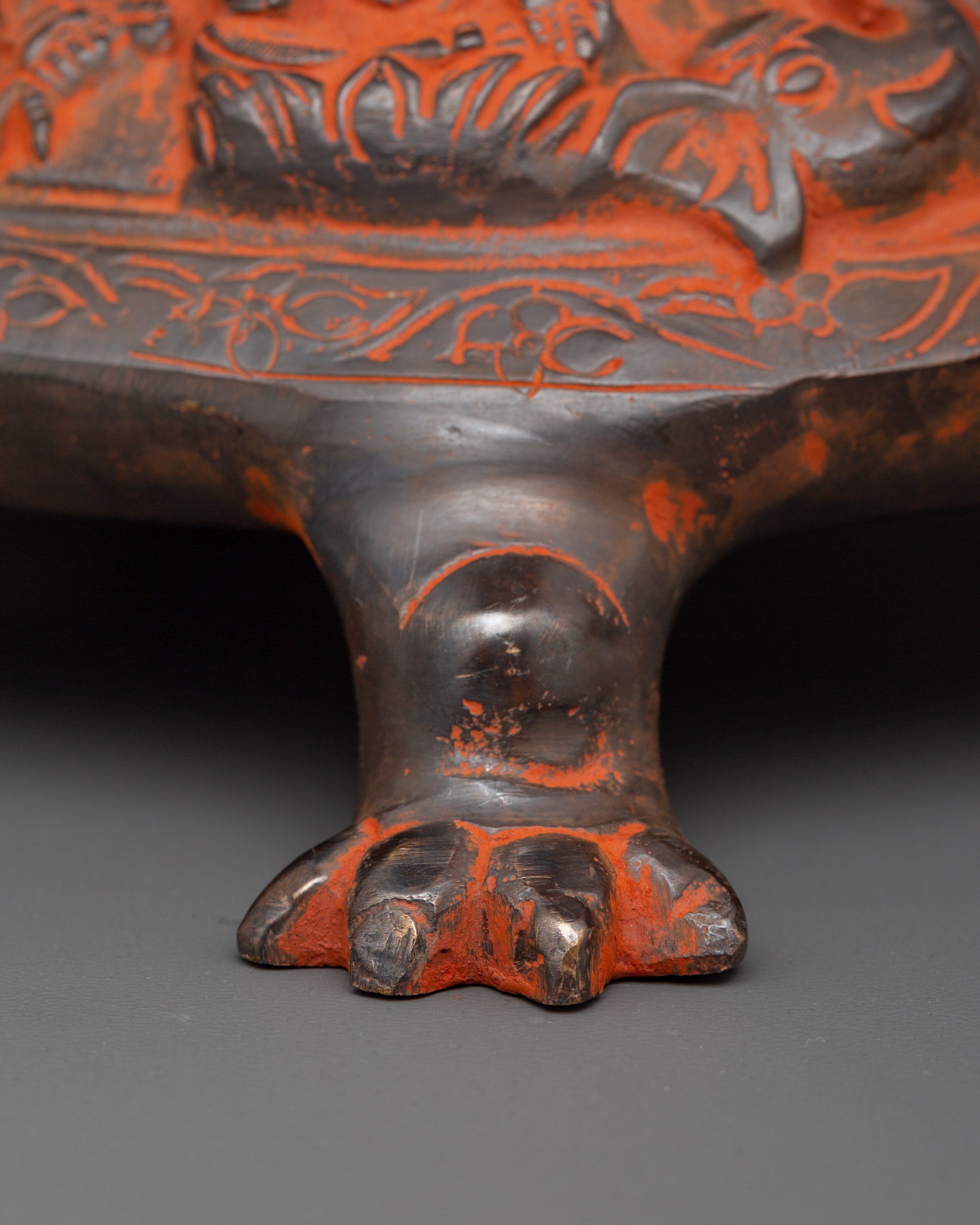Decorative Oxidized Brass Tortoise | Traditional Turtle Art