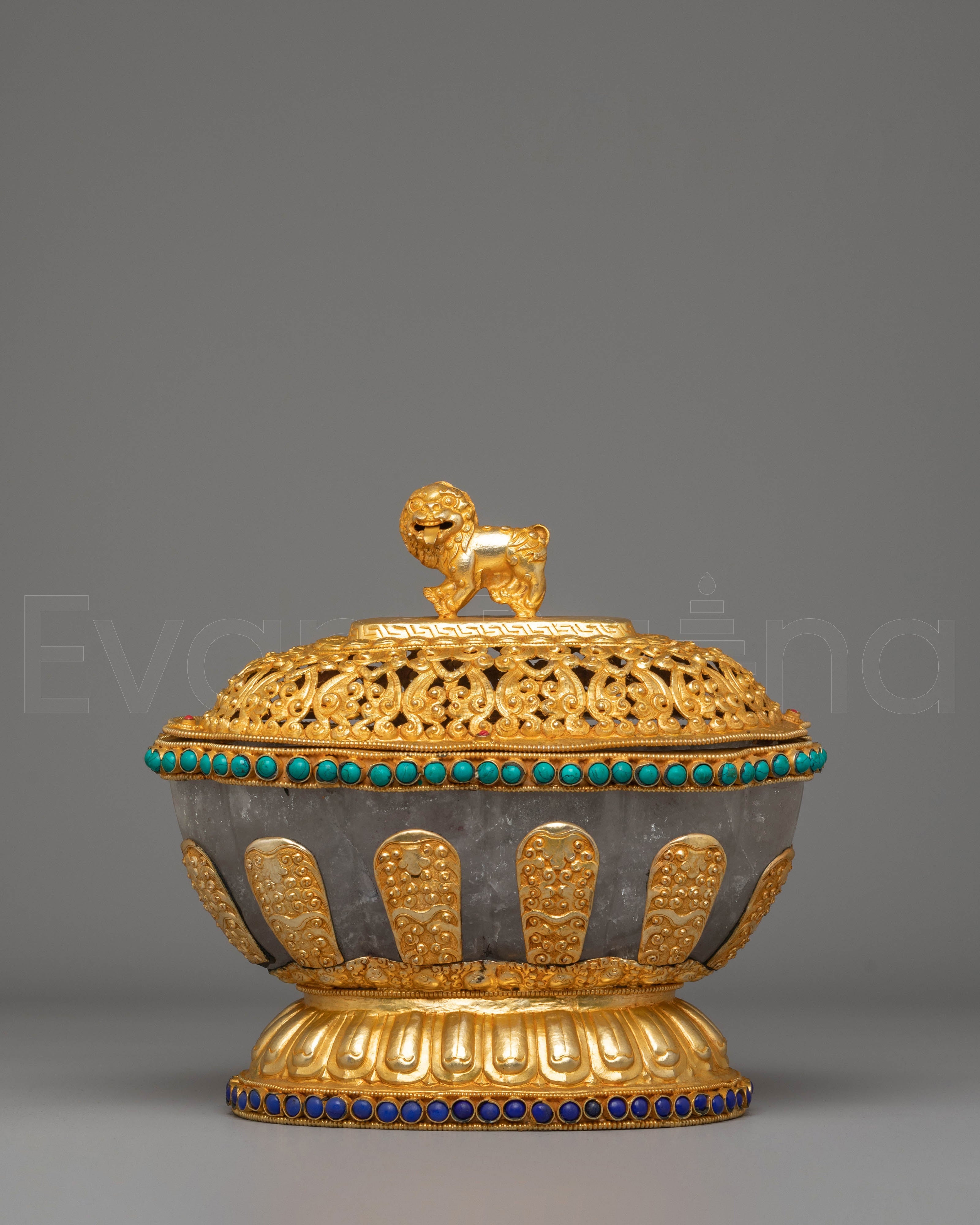 Electro Gold Plated Rice Pot for Offering
