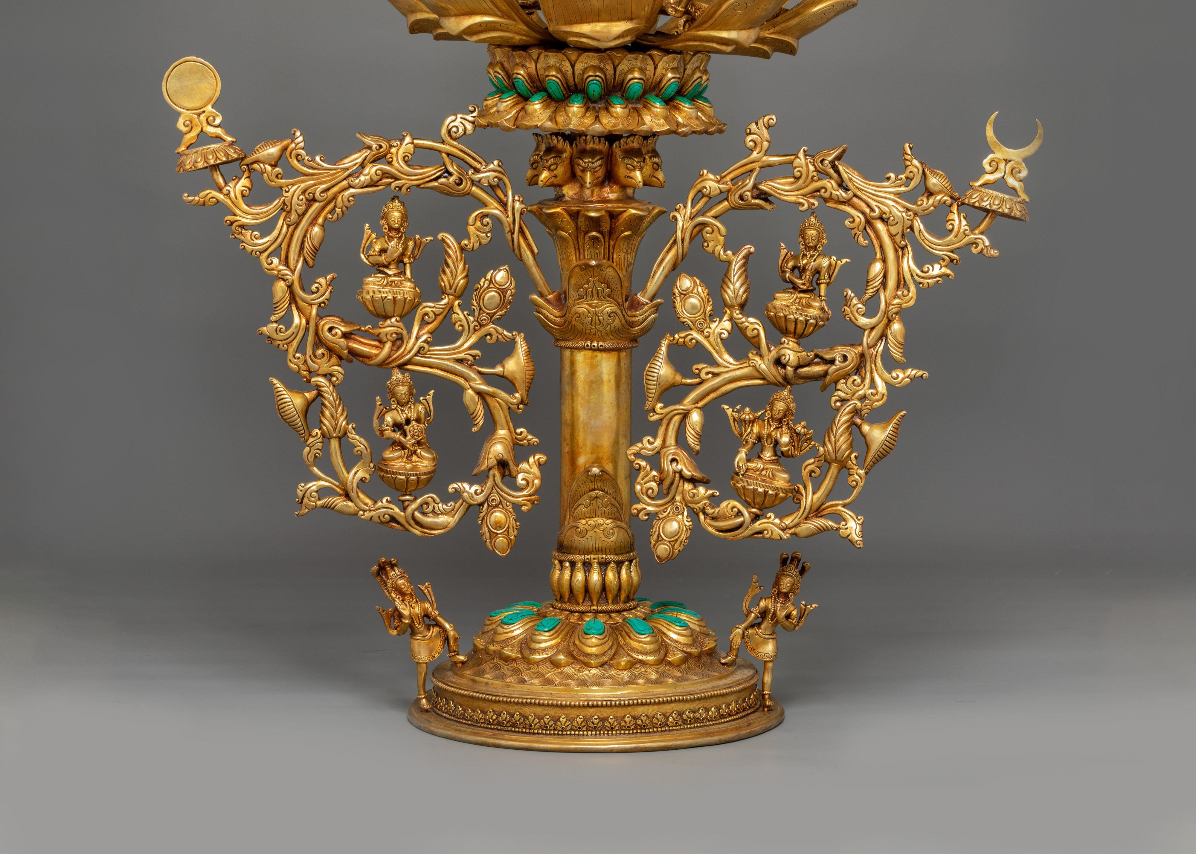 Gold-Plated Lotus Artwork | Sacred Buddhist Symbol of Purity