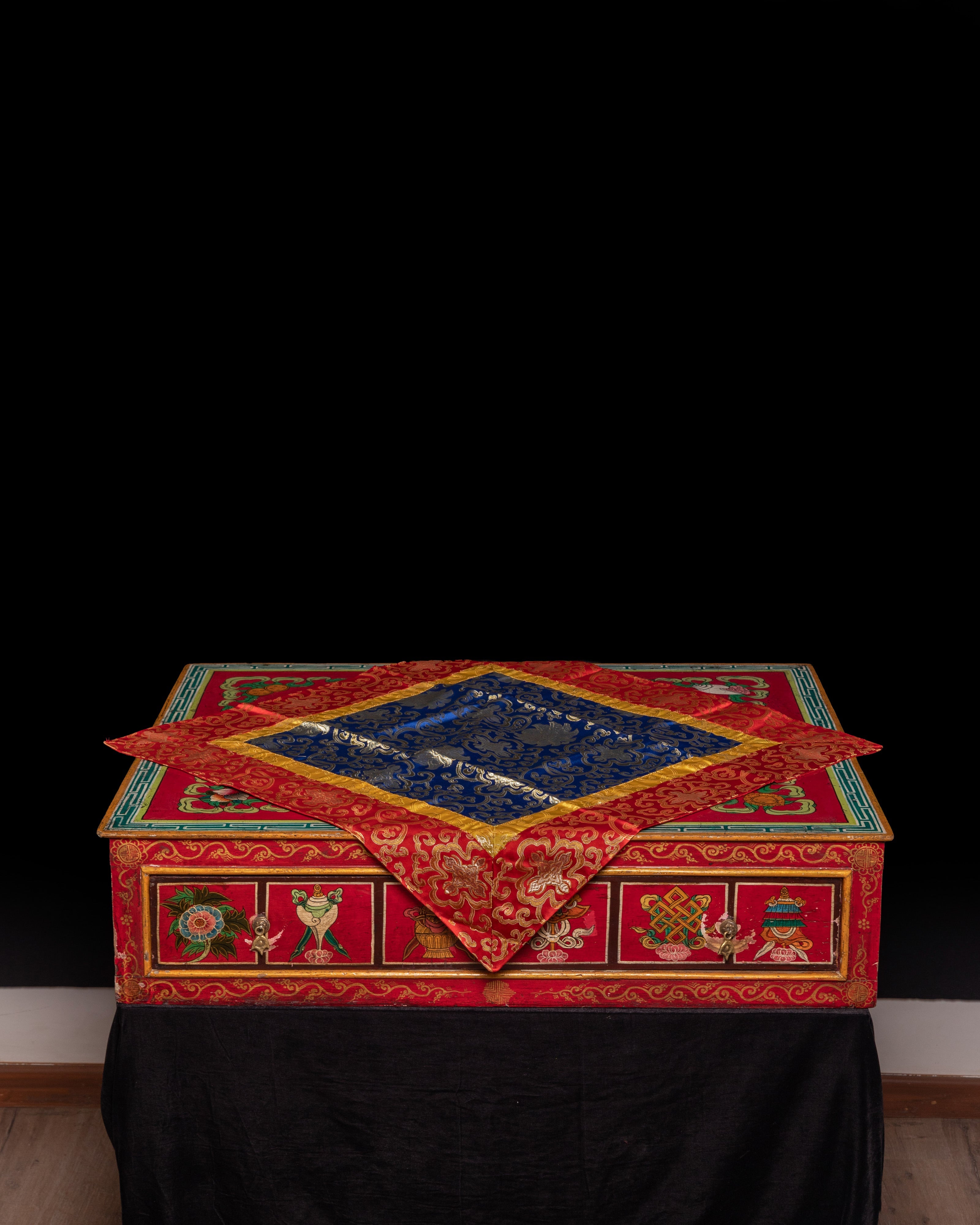 Tibetan Silk Fabric Table Cloth | Traditional Home Decor