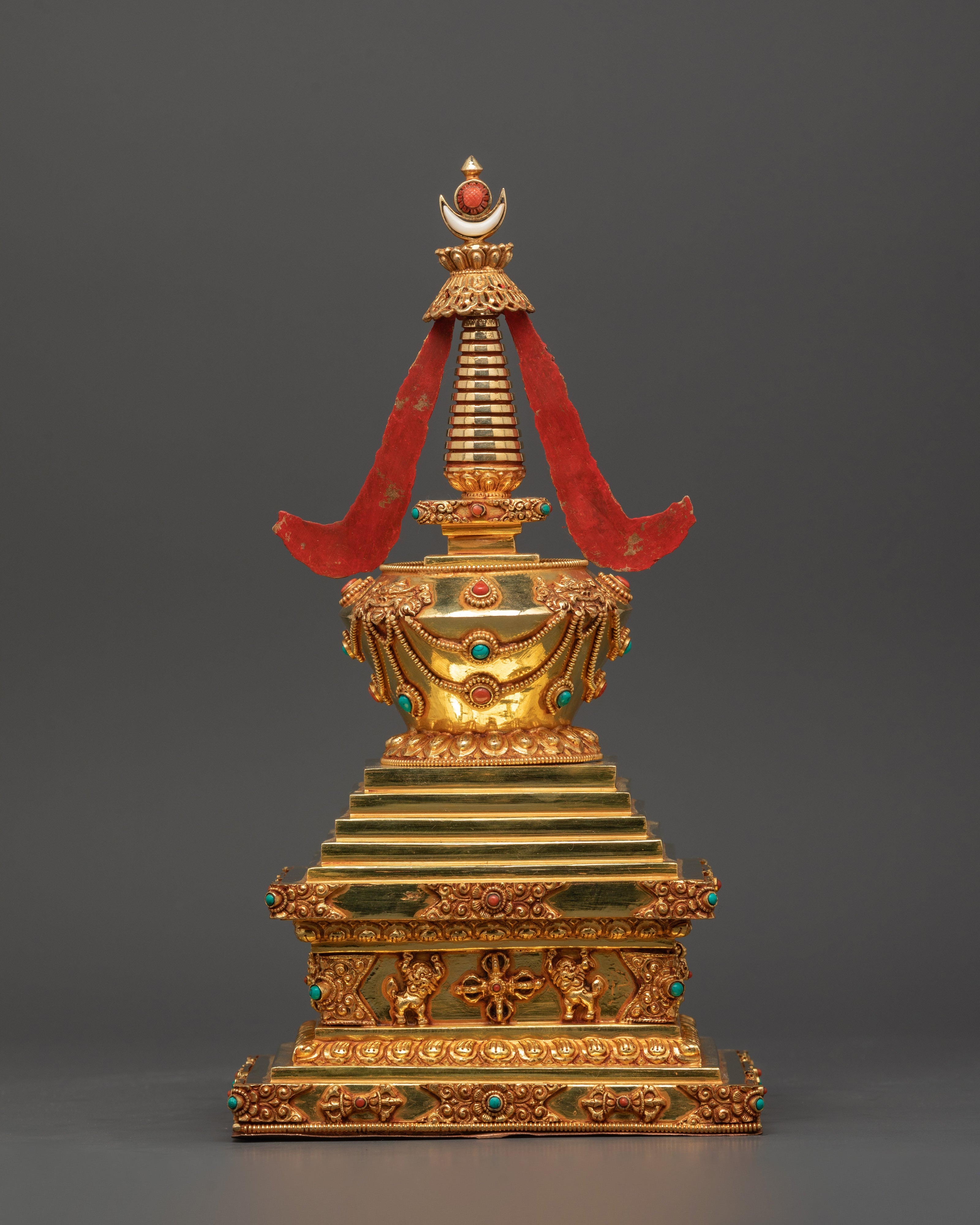 Buddhist Shrine Statue in Copper | Symbol of Enlightenment and Protection