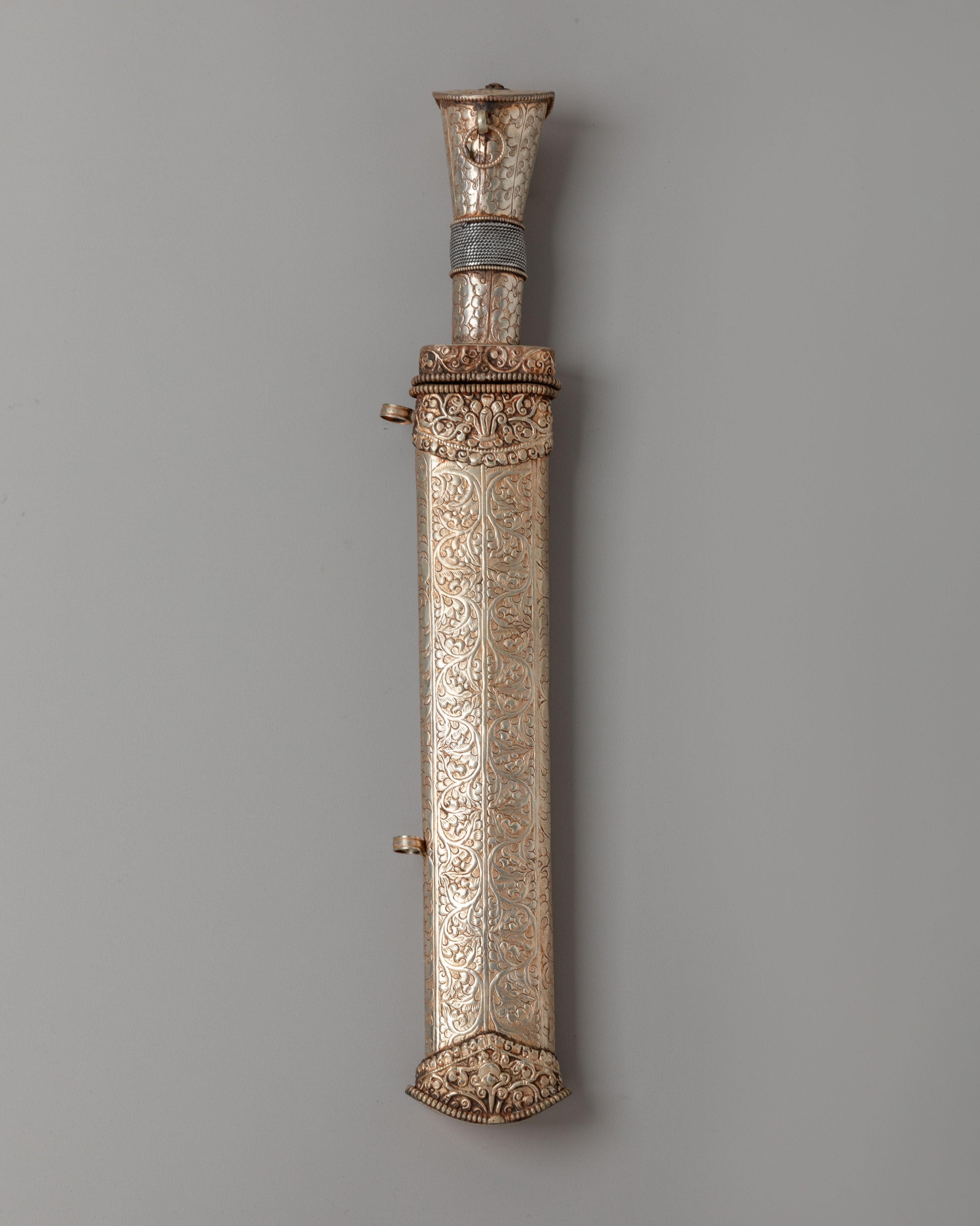 Traditional Ceremonial Knife | Silver Plated Ritual Blade for Decor