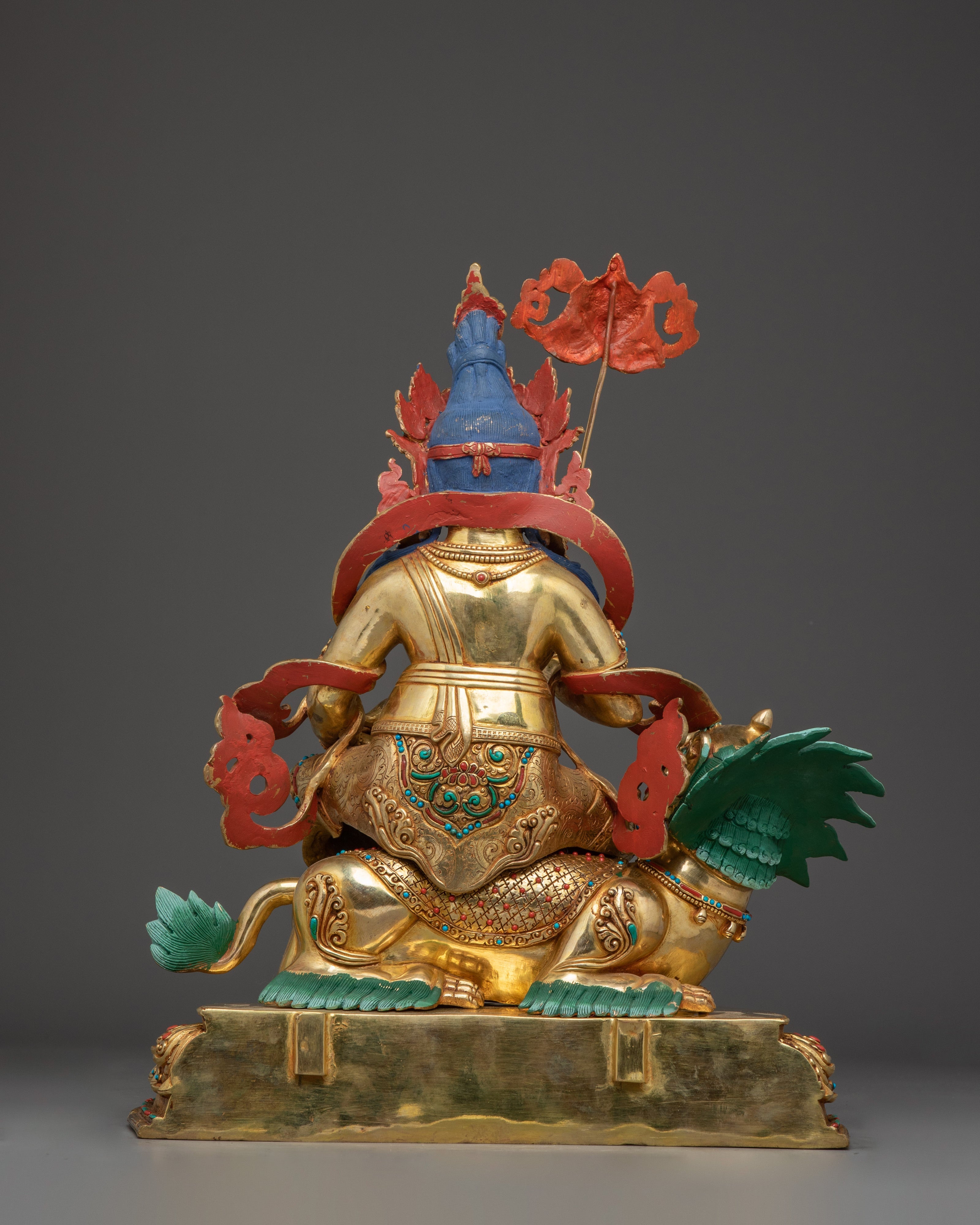 Namtoshe Statue in 24K Gold Gilding | Copper Sculpture of the Protector Deity