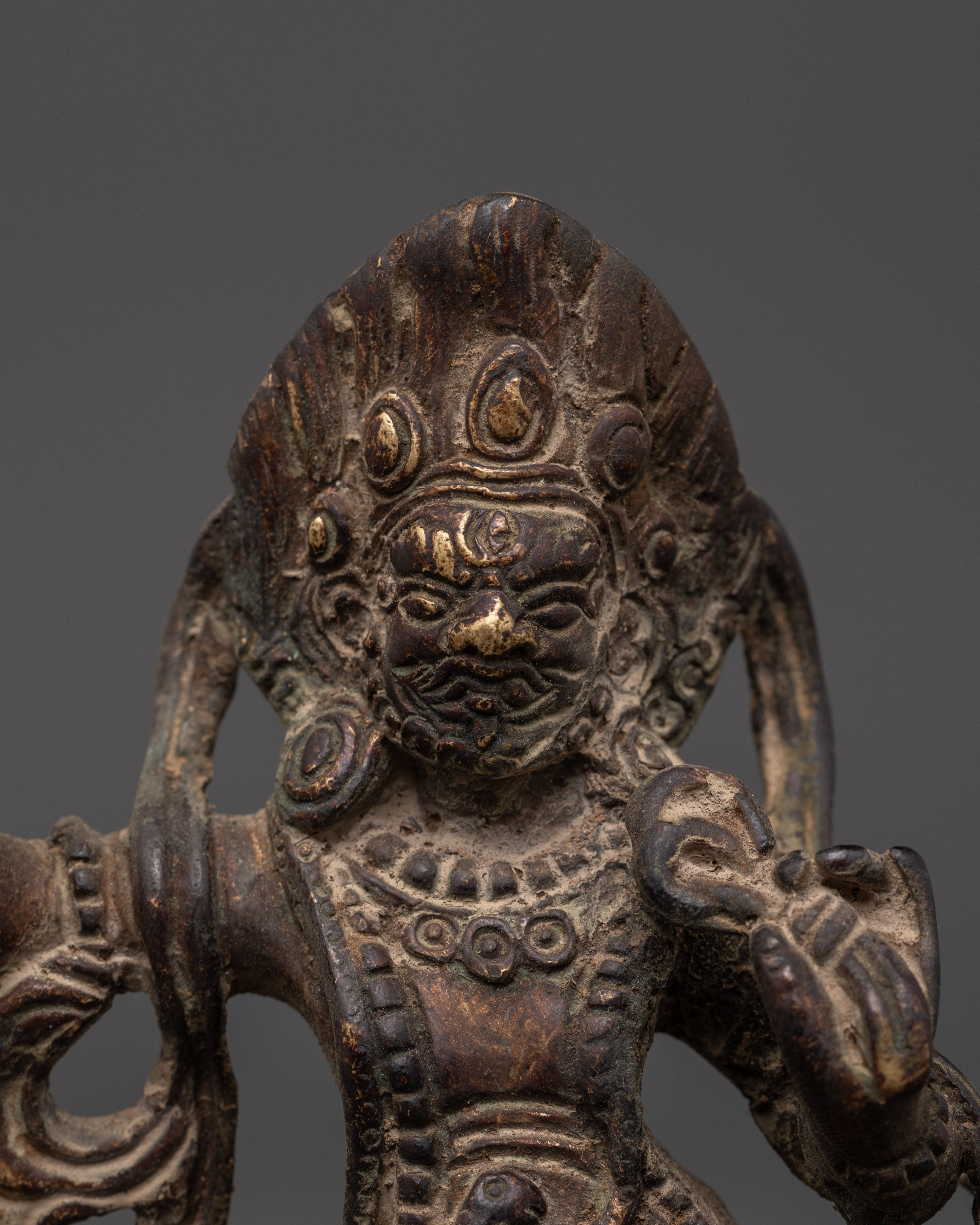 Tibetan Vajrapani Figurine | Protector Deity Statue