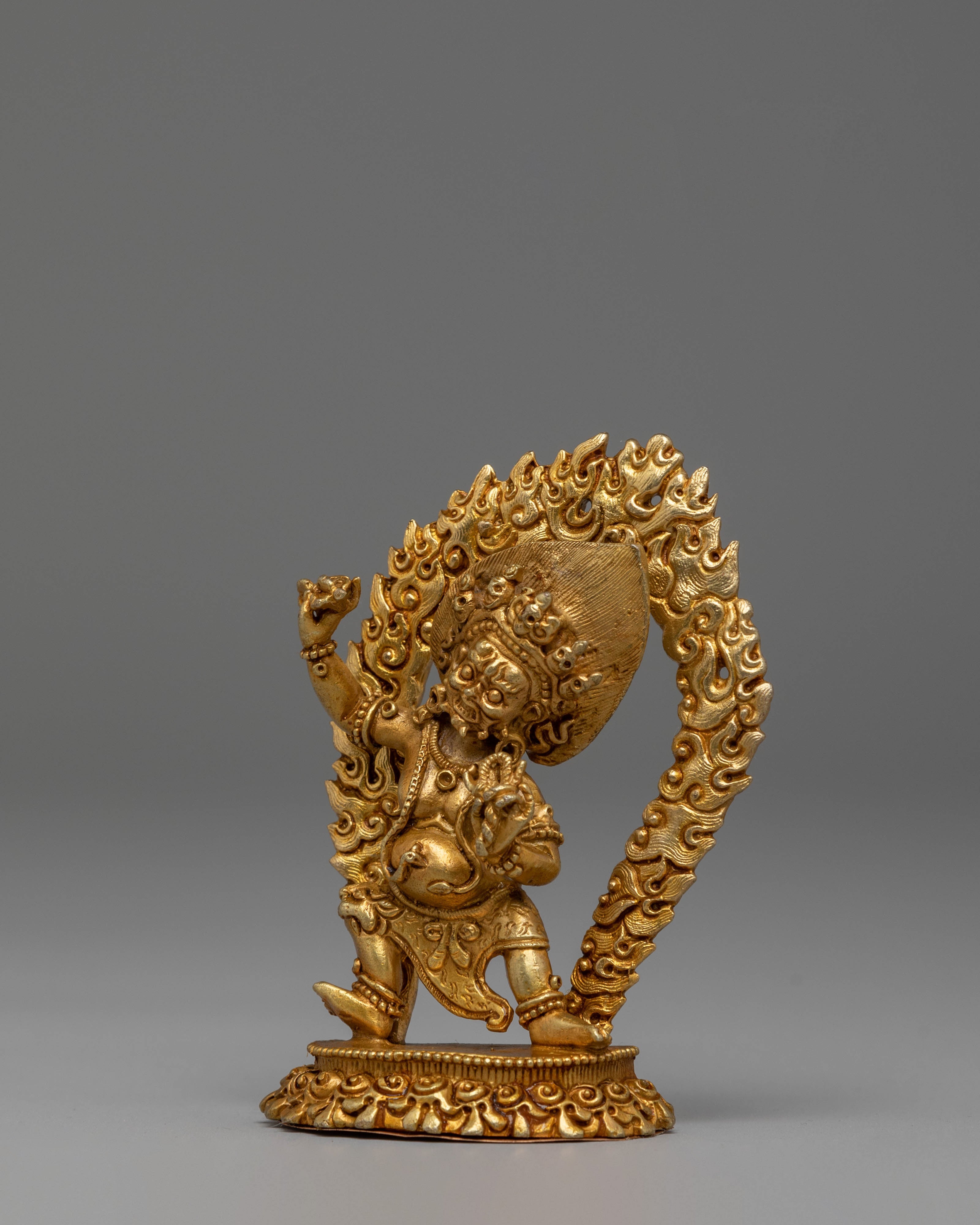 Wrathful Bodhisattva Vajrapani Sculpture | Powerful Buddha for Protection
