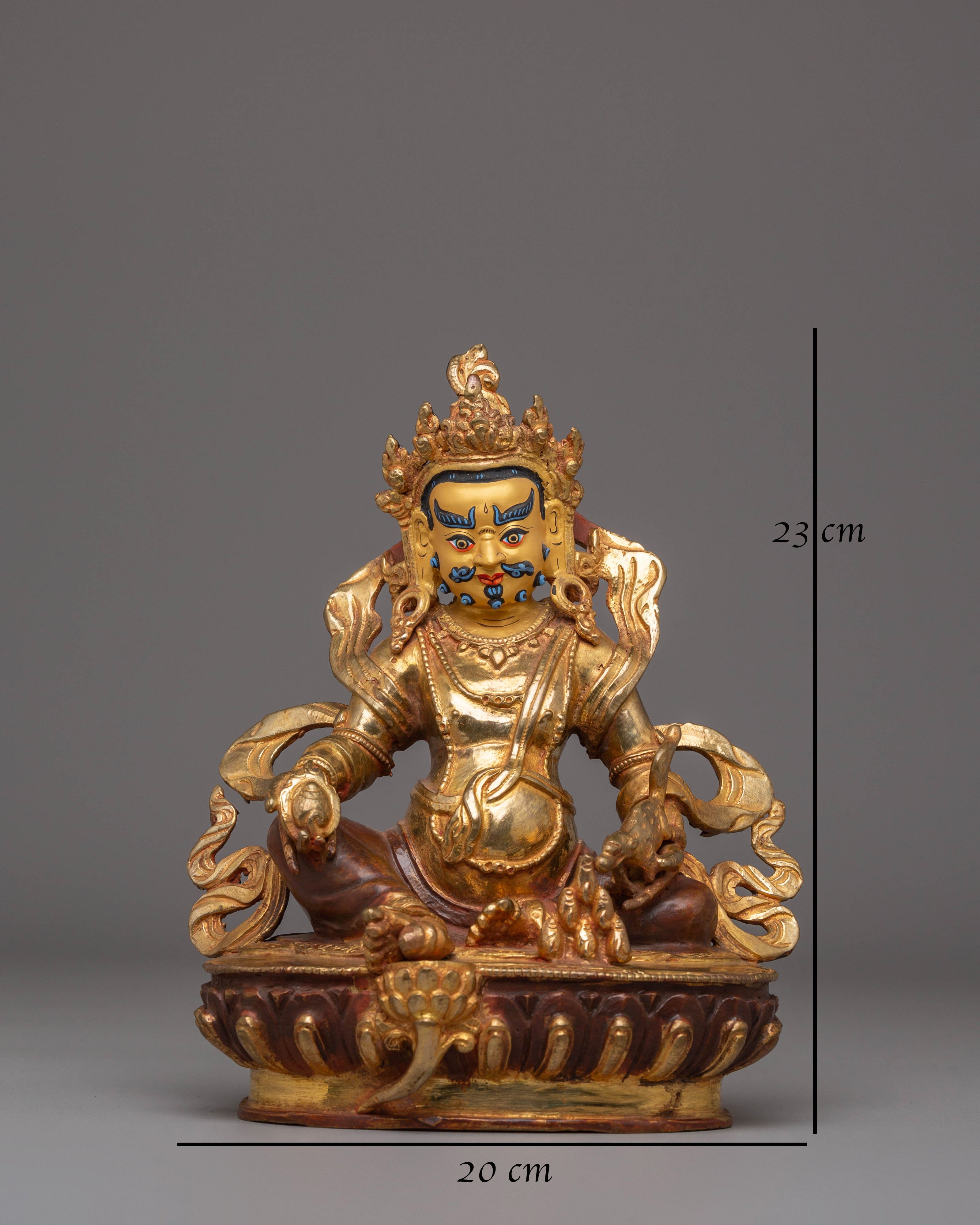 Handcrafted Copper Figurine of Dzambhala