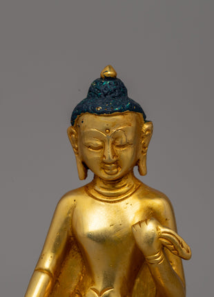 Gold Plated Dipankar Buddha statue | Ancient Buddha Figure