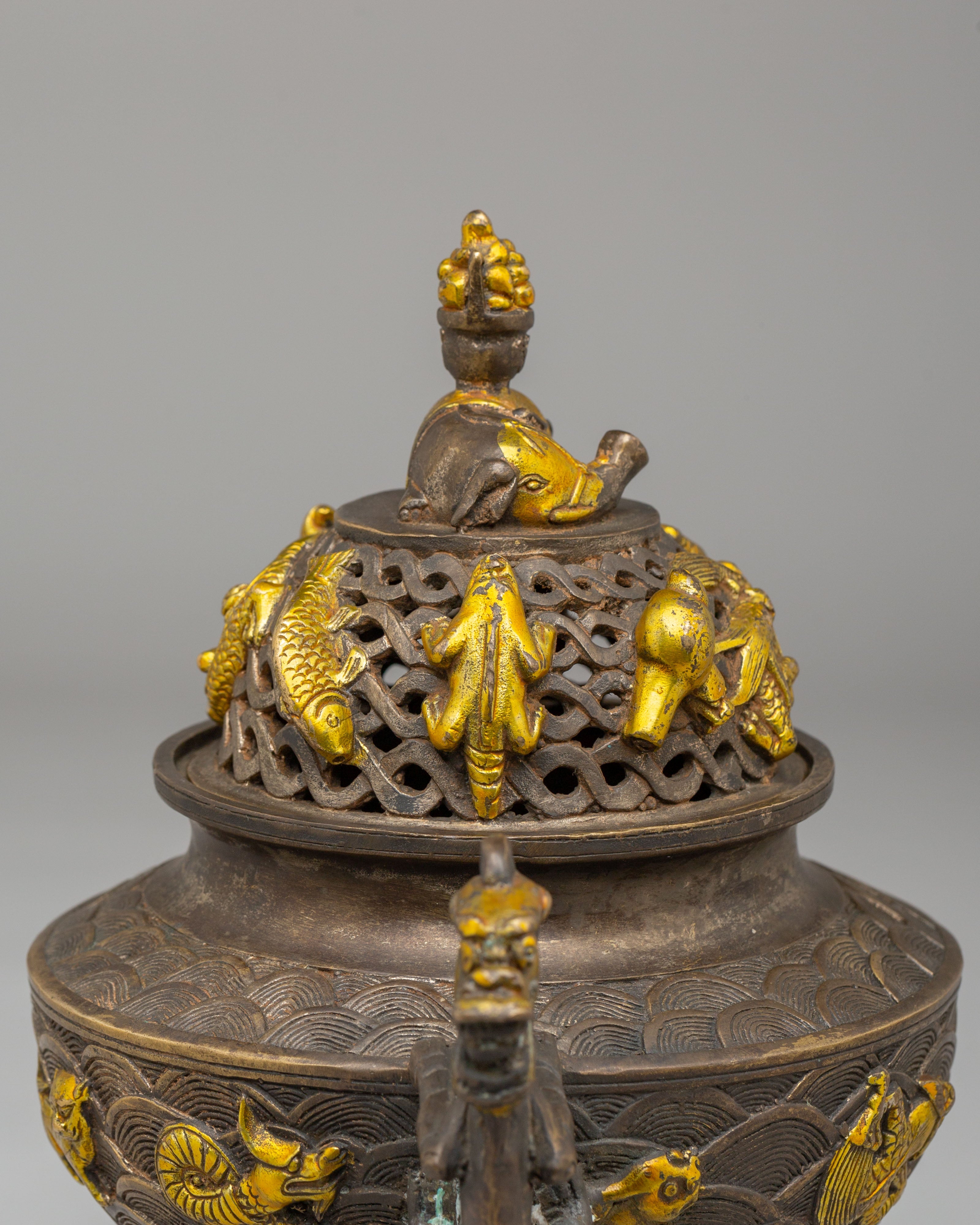 Buddhist Shrine Incense Burner | Handcrafted Ritual Item