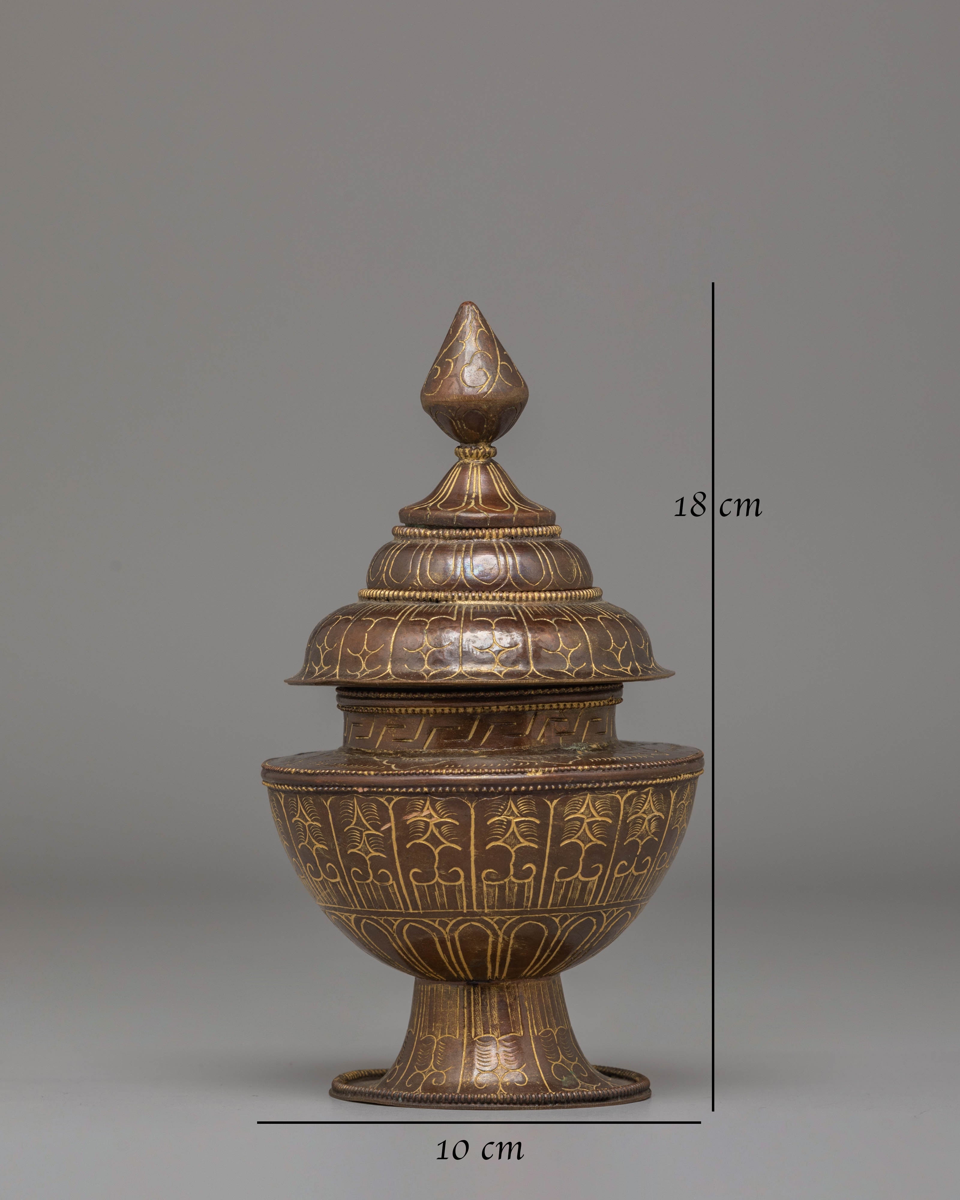 Handcrafted Buddhist Rice Pot | Sacred Offering Vessel for Rituals & Blessings