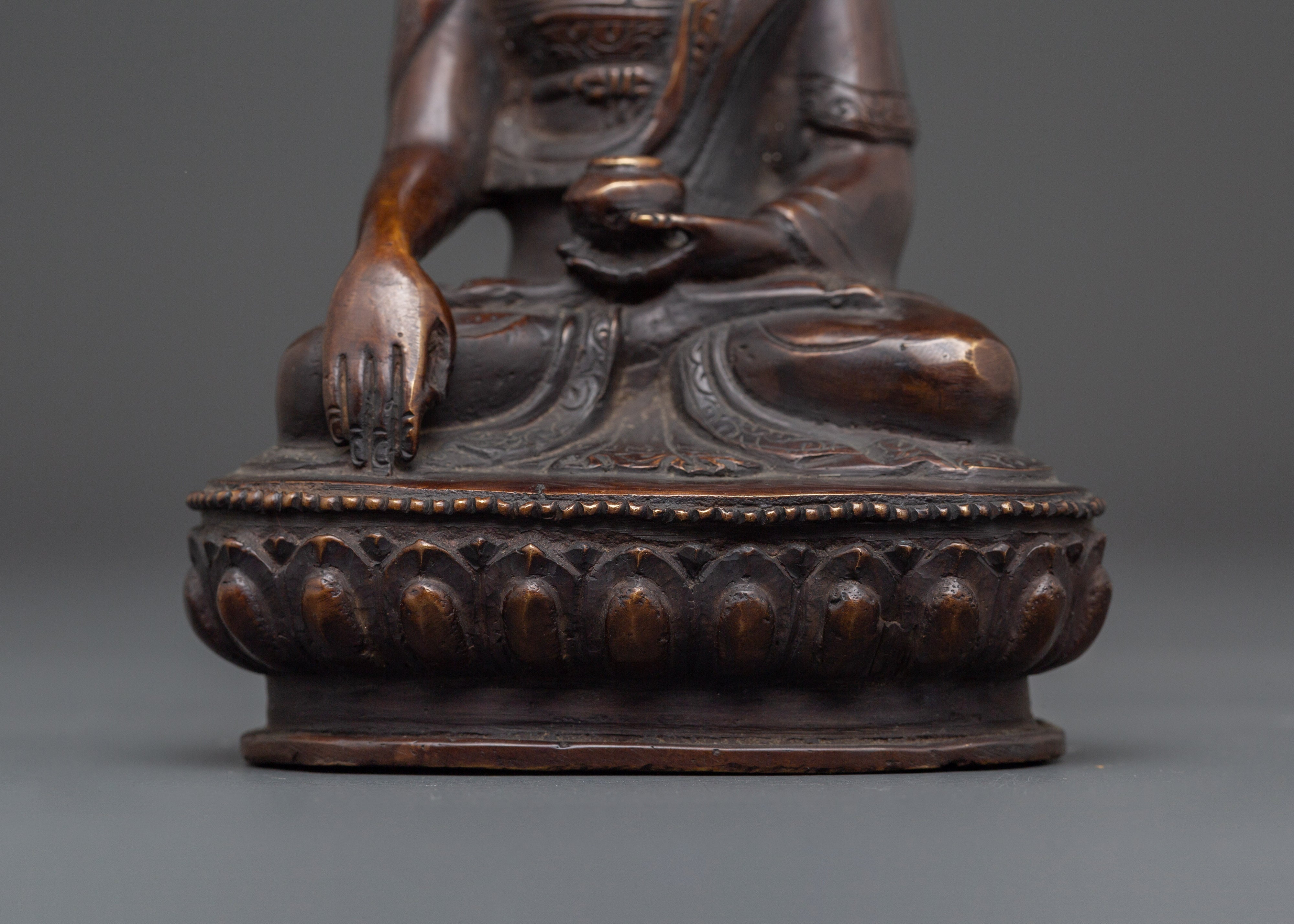 Enlightenment Buddha Shakyamuni | Oxidized Copper Buddha Statue