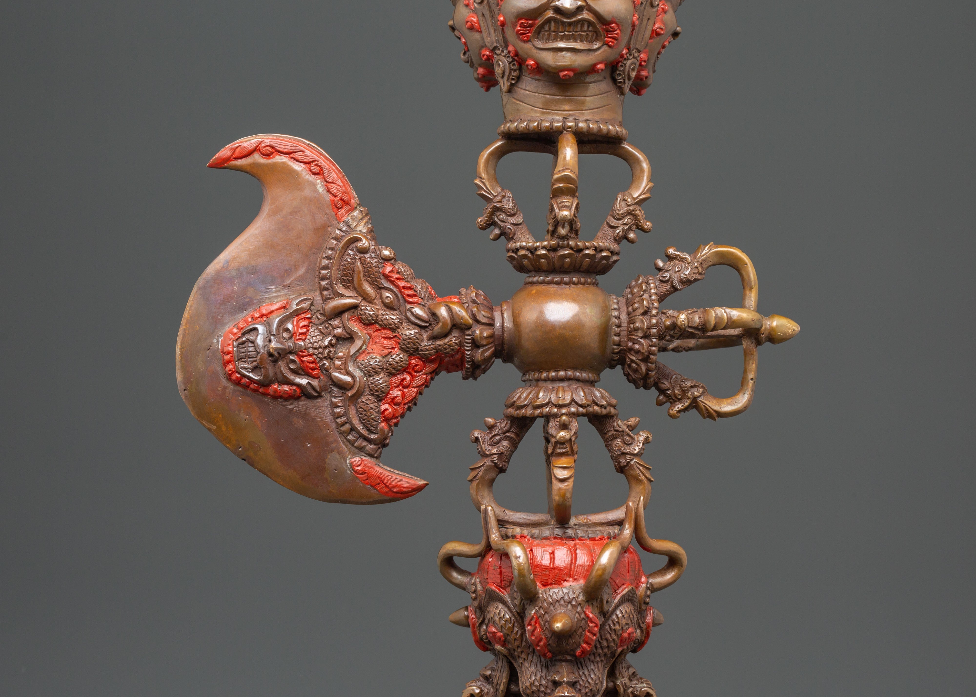 Handmade Spiritual Tibetan Phurba Ritual Dagger | Traditional Buddhist Ceremonial Tool