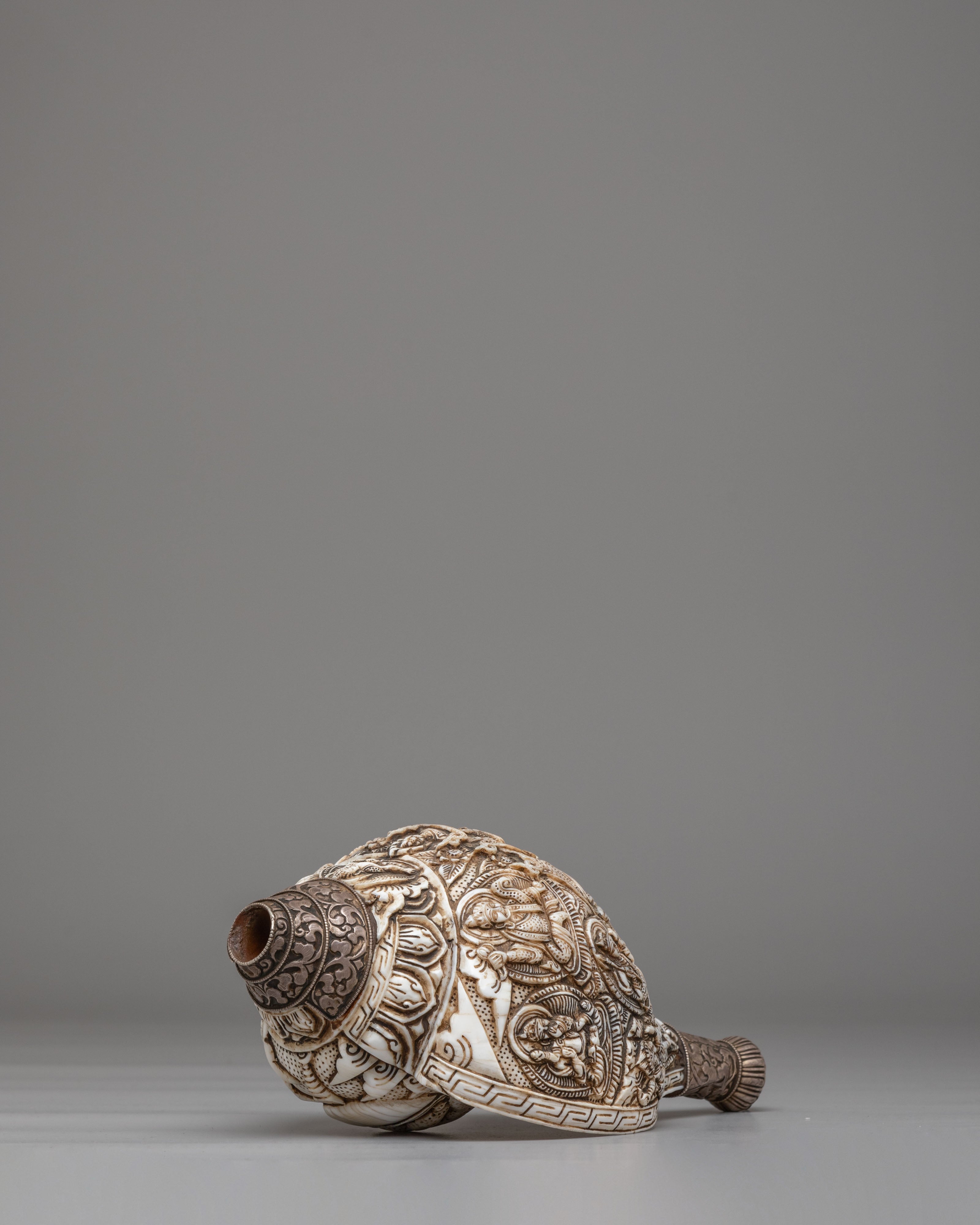 Guru Rinpoche Conch Shell | Tibetan Buddhist Ritual Tool