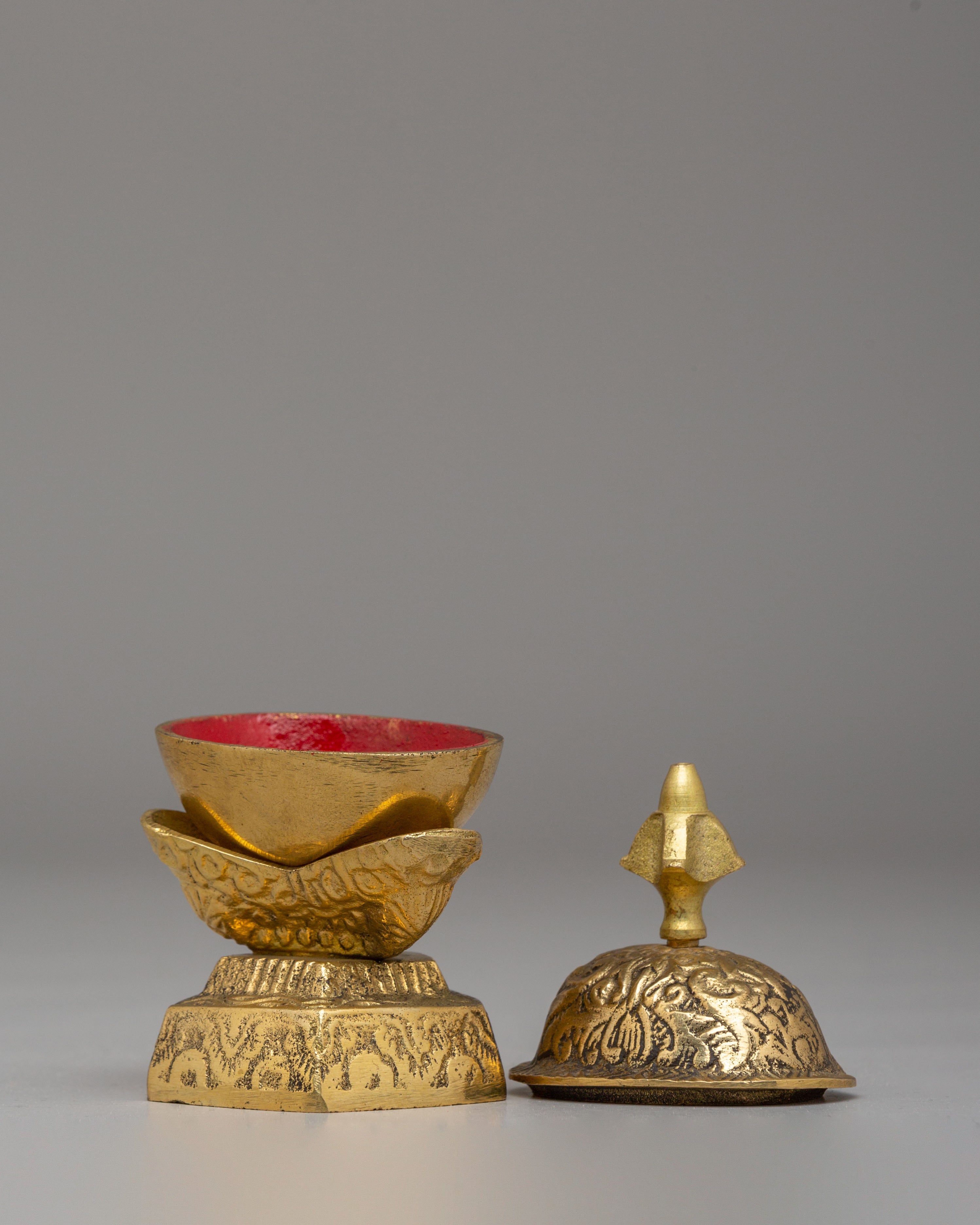 Sacred Buddhist Kapala Set for Altar | Ritual Offering Vessels