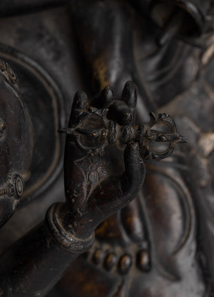 Handcrafted antique-finish Vajrasattva  bronze Buddha statue | Sacred Home Decor, Spiritual Altar Piece