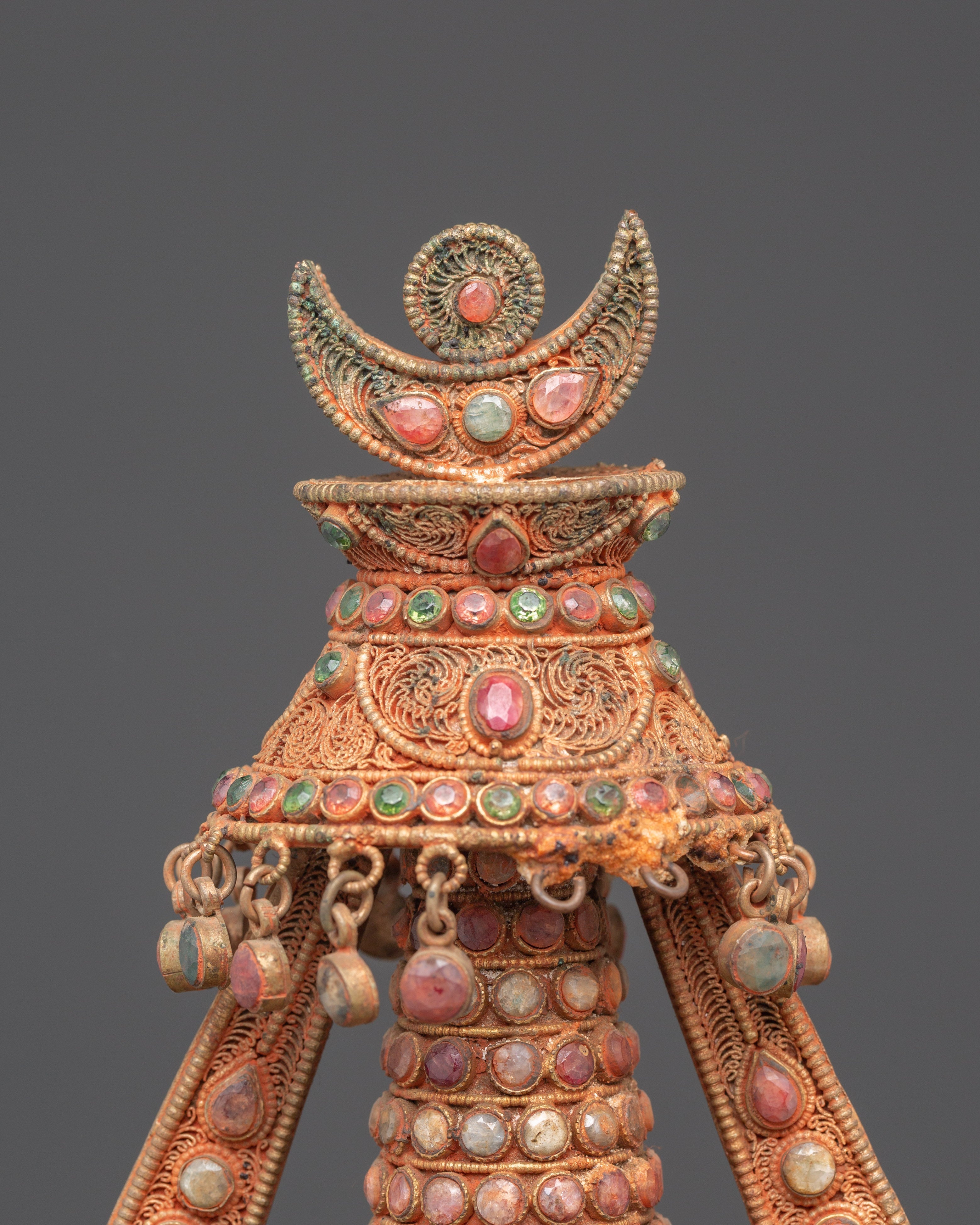 Stupa with Turquoise | Sacred Buddhist Shrine Relic