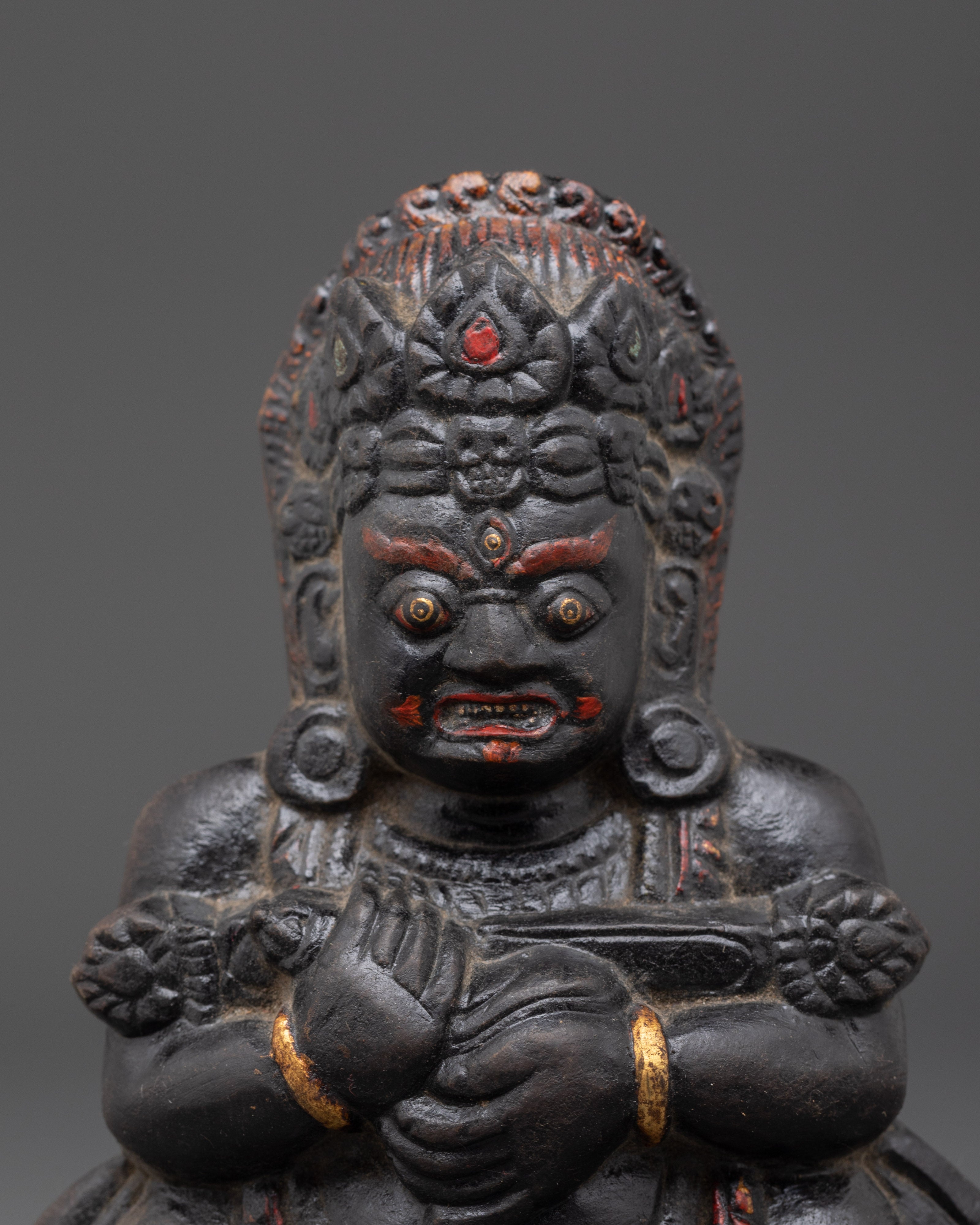 Wrathful Sakya Mahakala Sculpture | Protector Deity