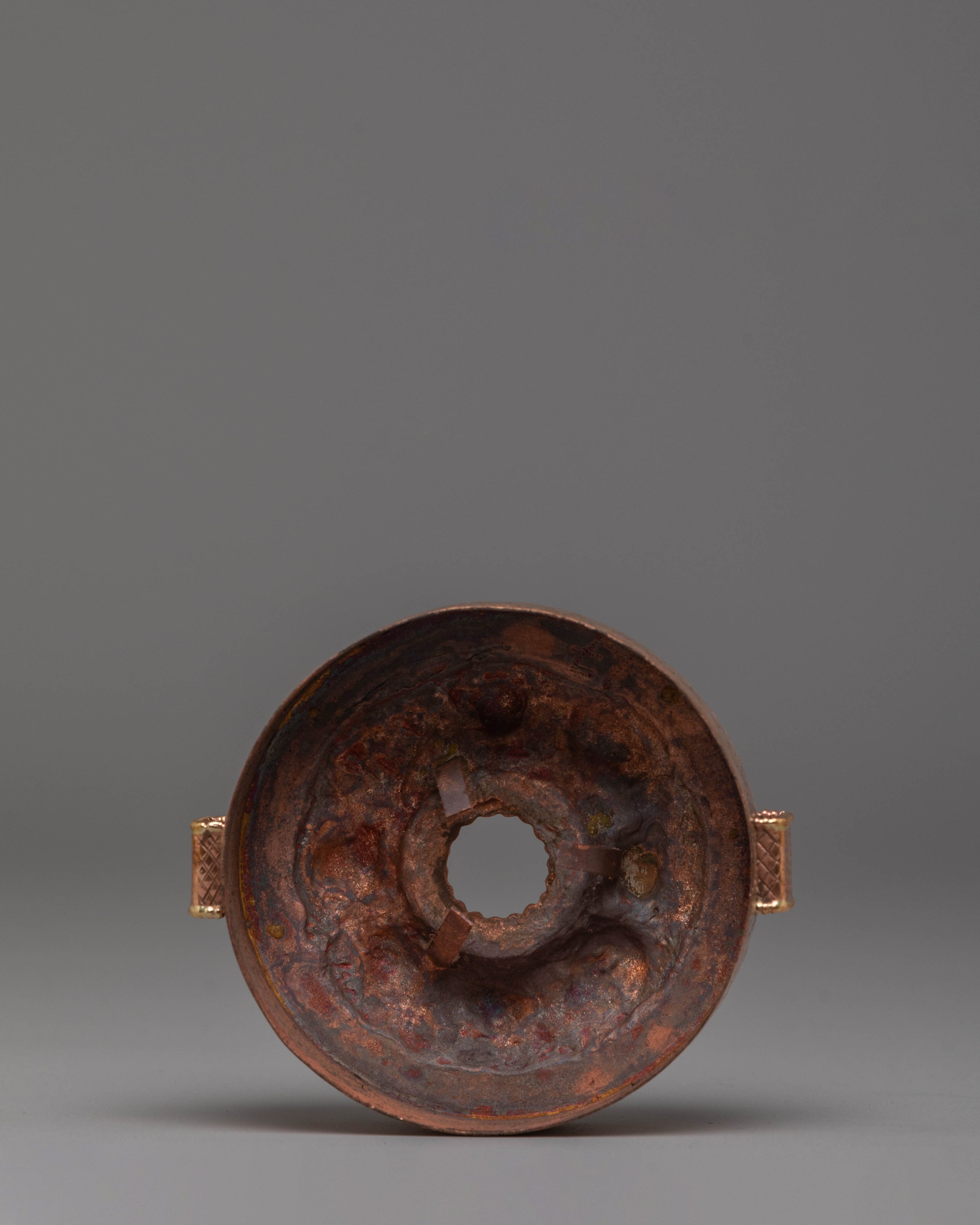 Handmade Copper Ghau Box | Spiritual Decor for Meditation