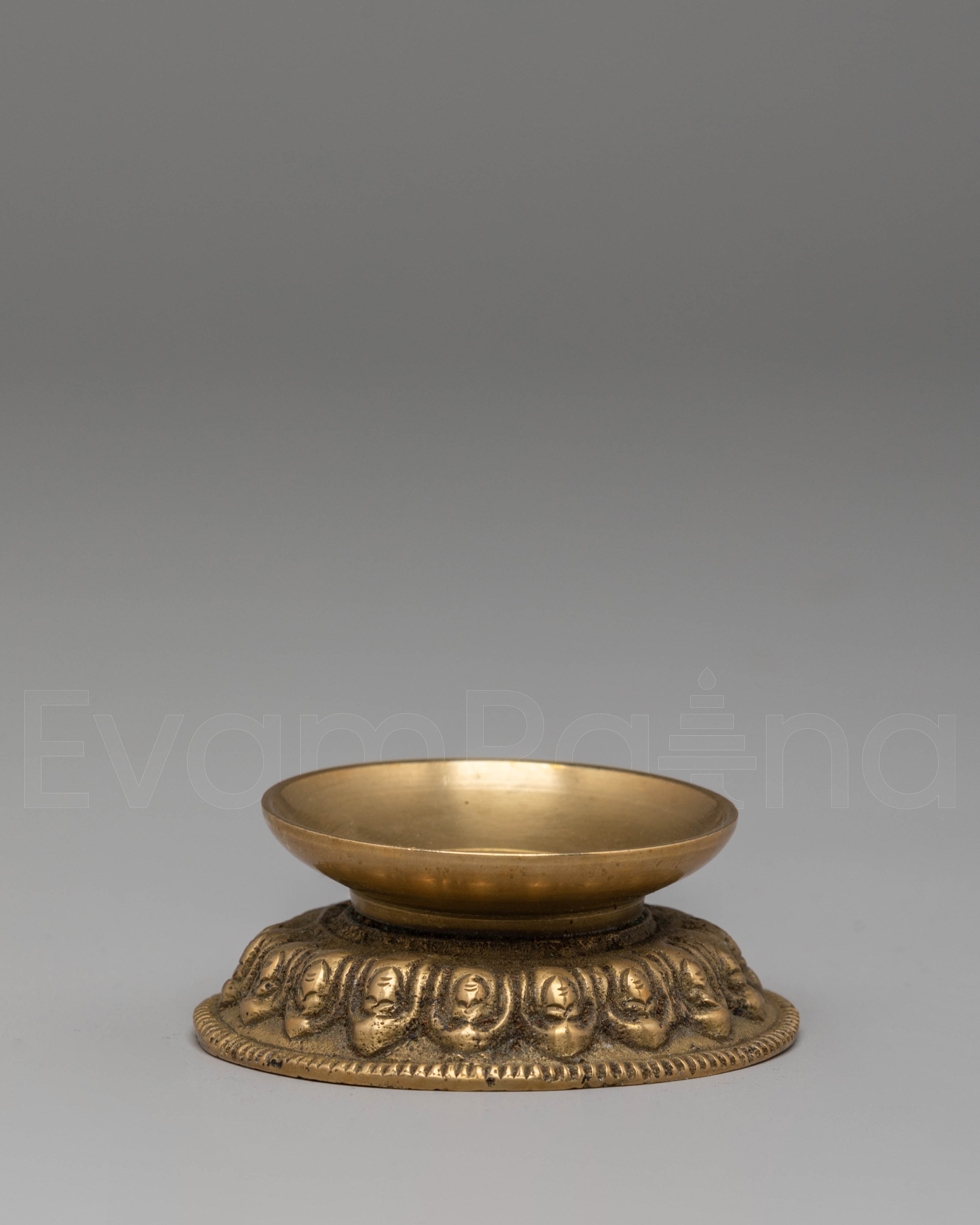 Handcrafted Oil Lamp for Offering | Brass Ritual Lamp for Altar Decor