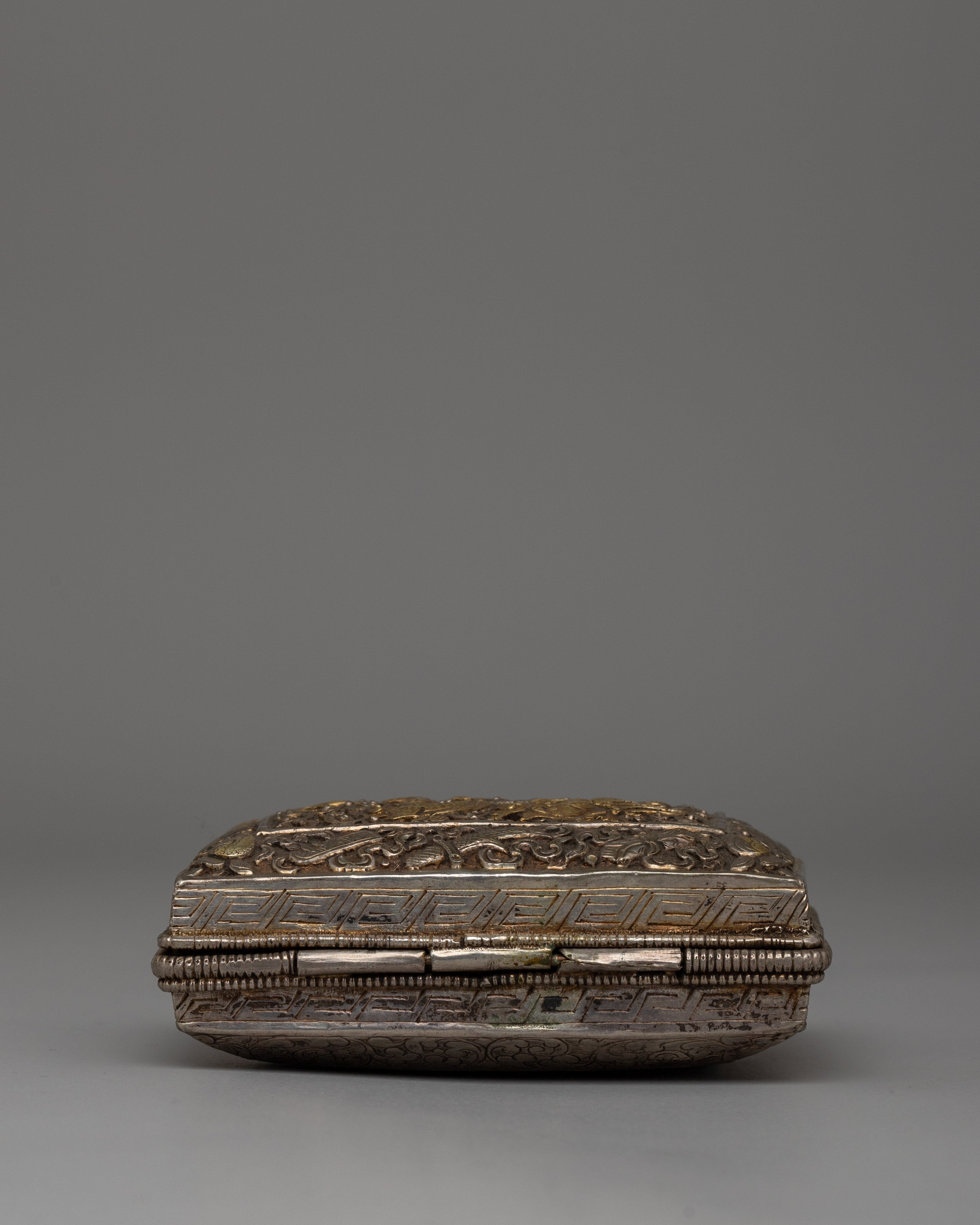 Handcrafted Bhutanese Style Silver Paan Box | Perfect for Sacred Ritual Storage