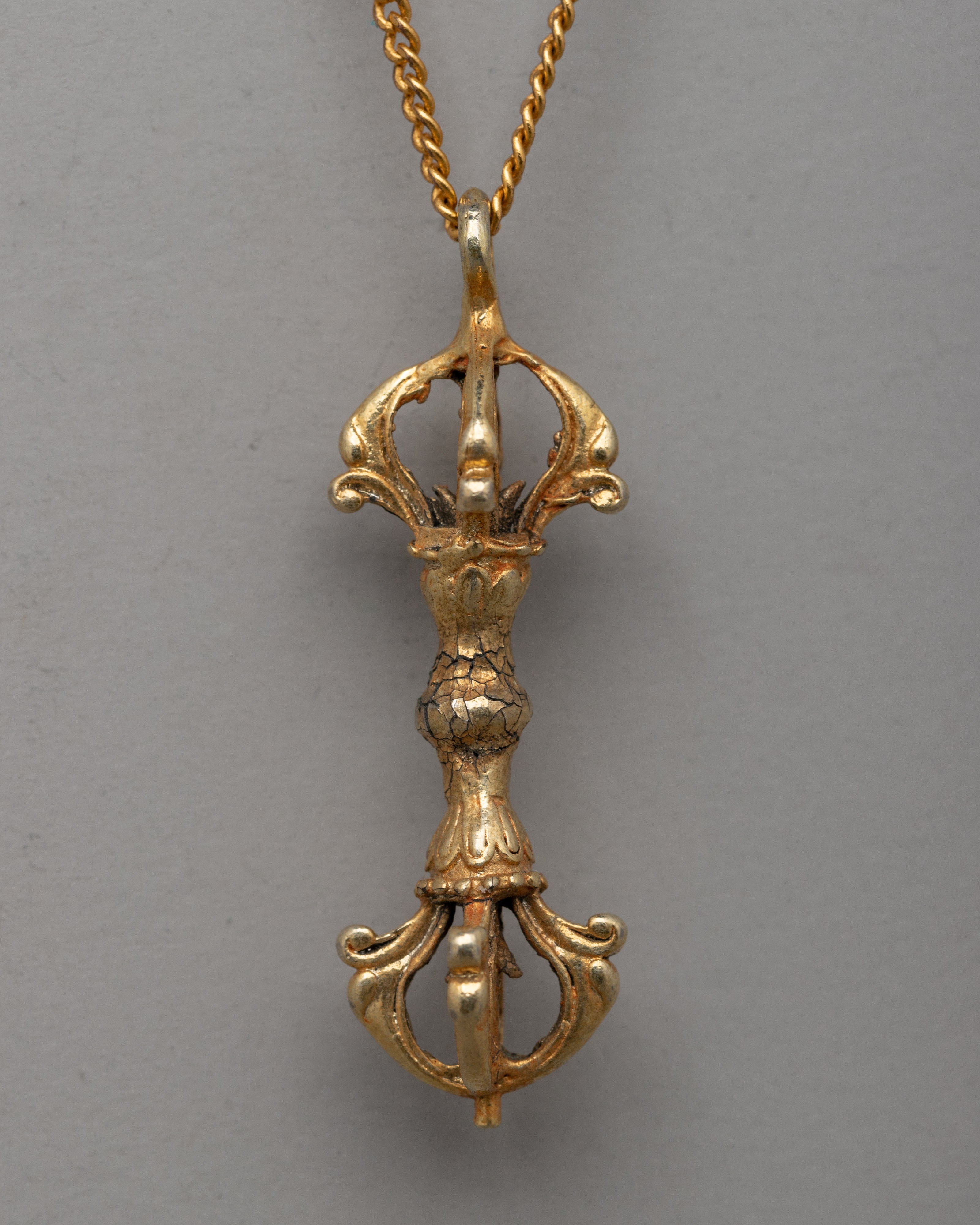 Traditional Tibetan Buddhist Vajra Locket | Spiritual Talisman for Wisdom and Protection