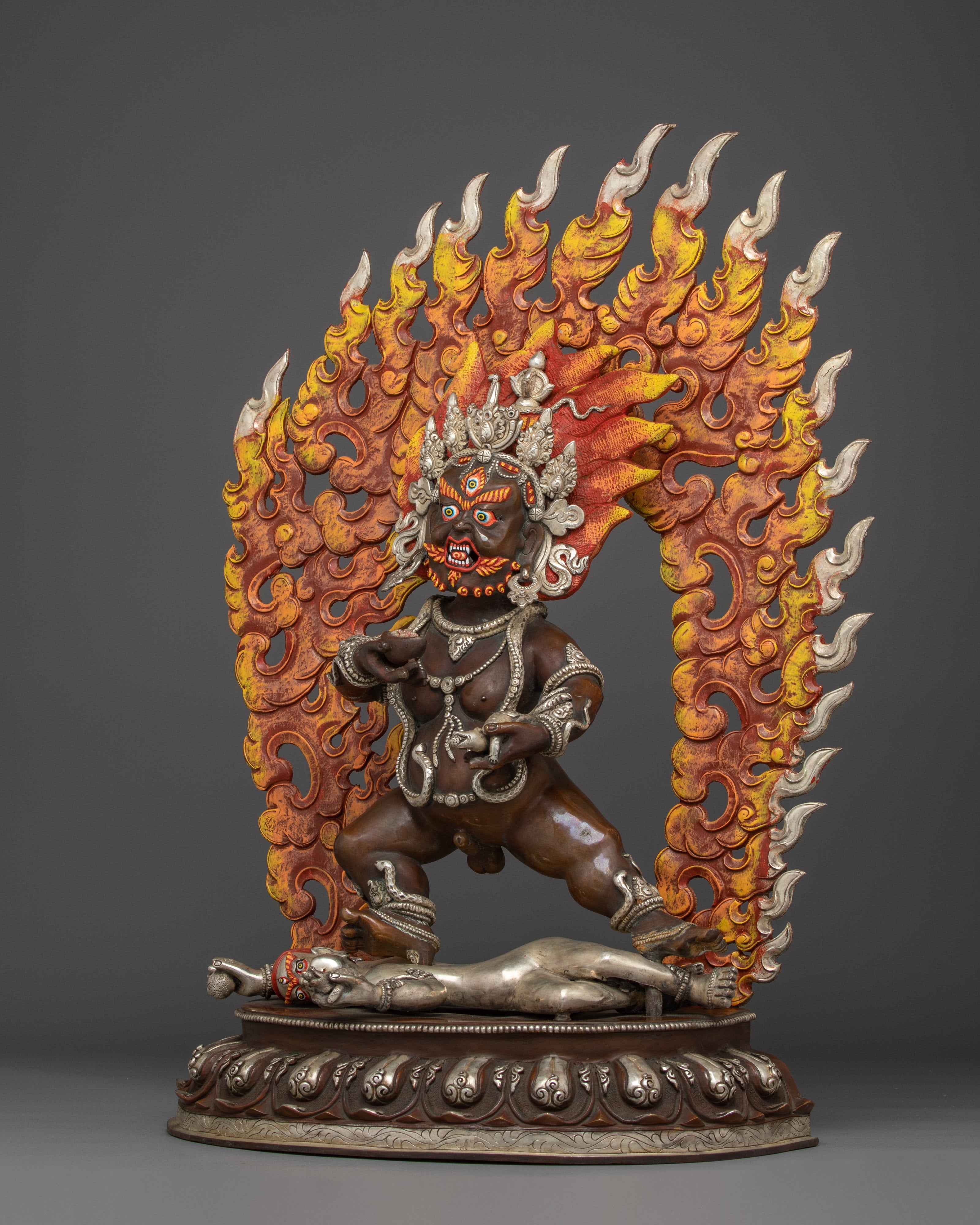 Statue of Vajrayana Black Dzambhala | Wealth Deity