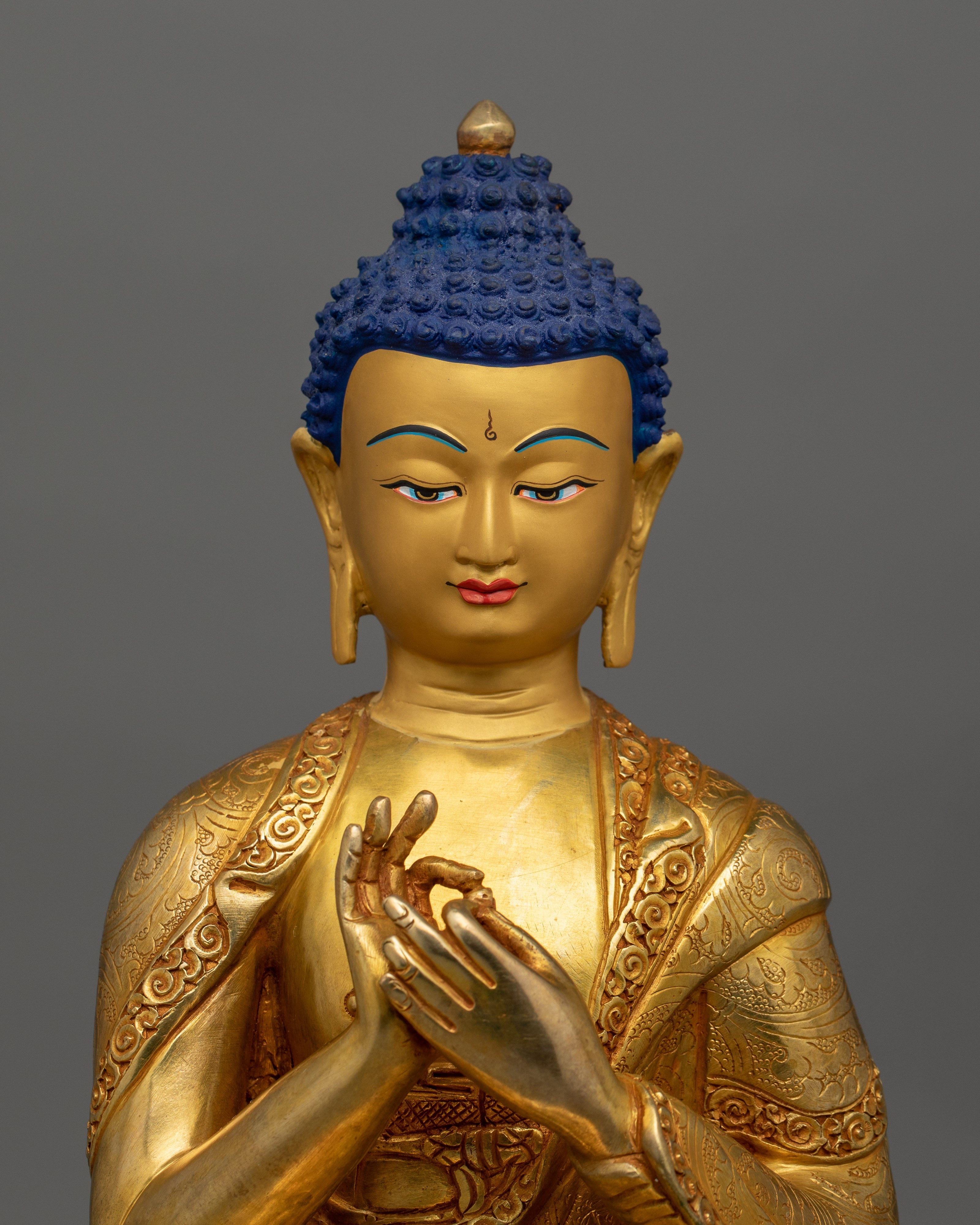 Sacred Figurine of Meditating Buddha Vairocana | Buddha of Infinite Light and Wisdom