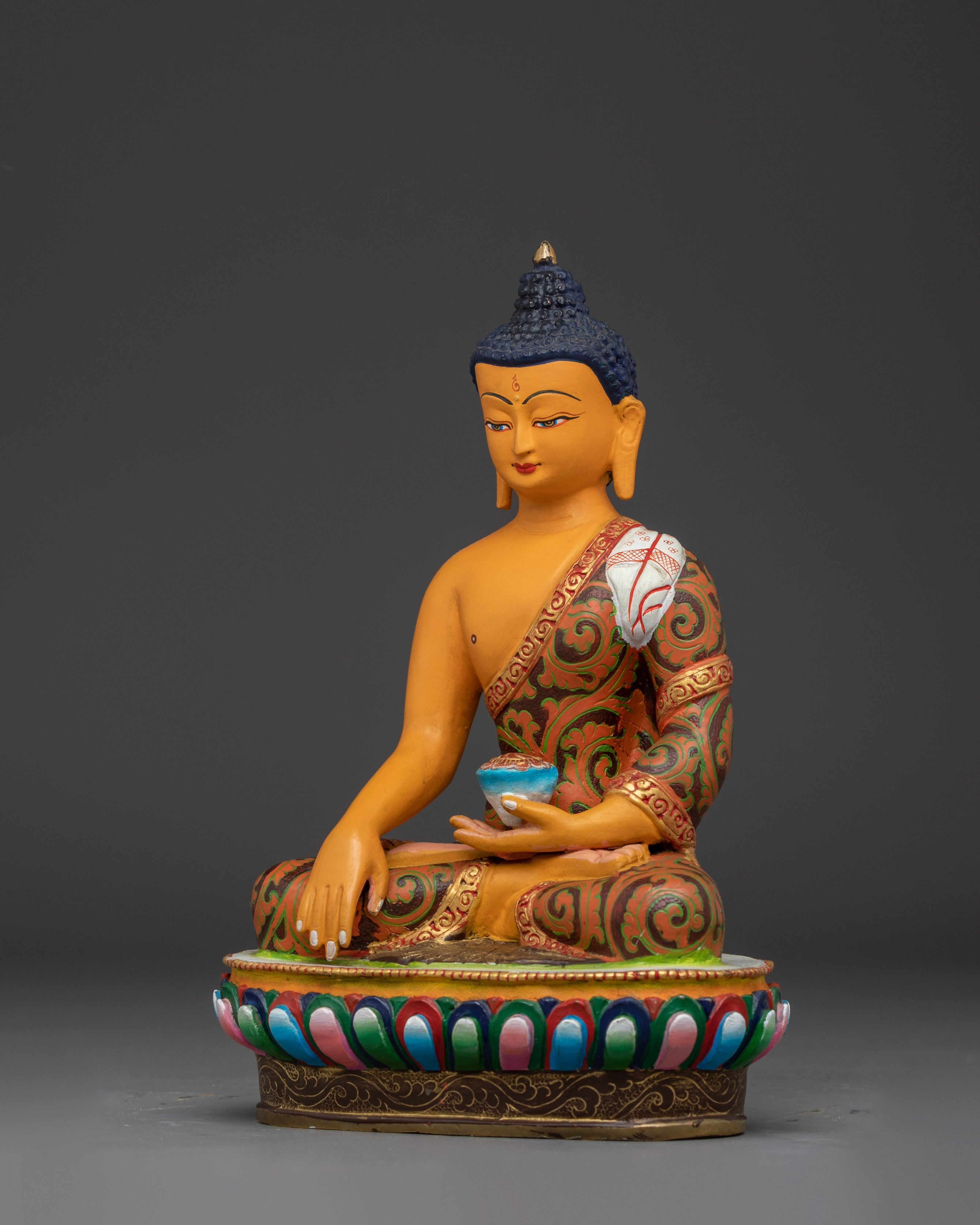 Colorful Three Buddha Statue Set | Wisdom and Peace Decor