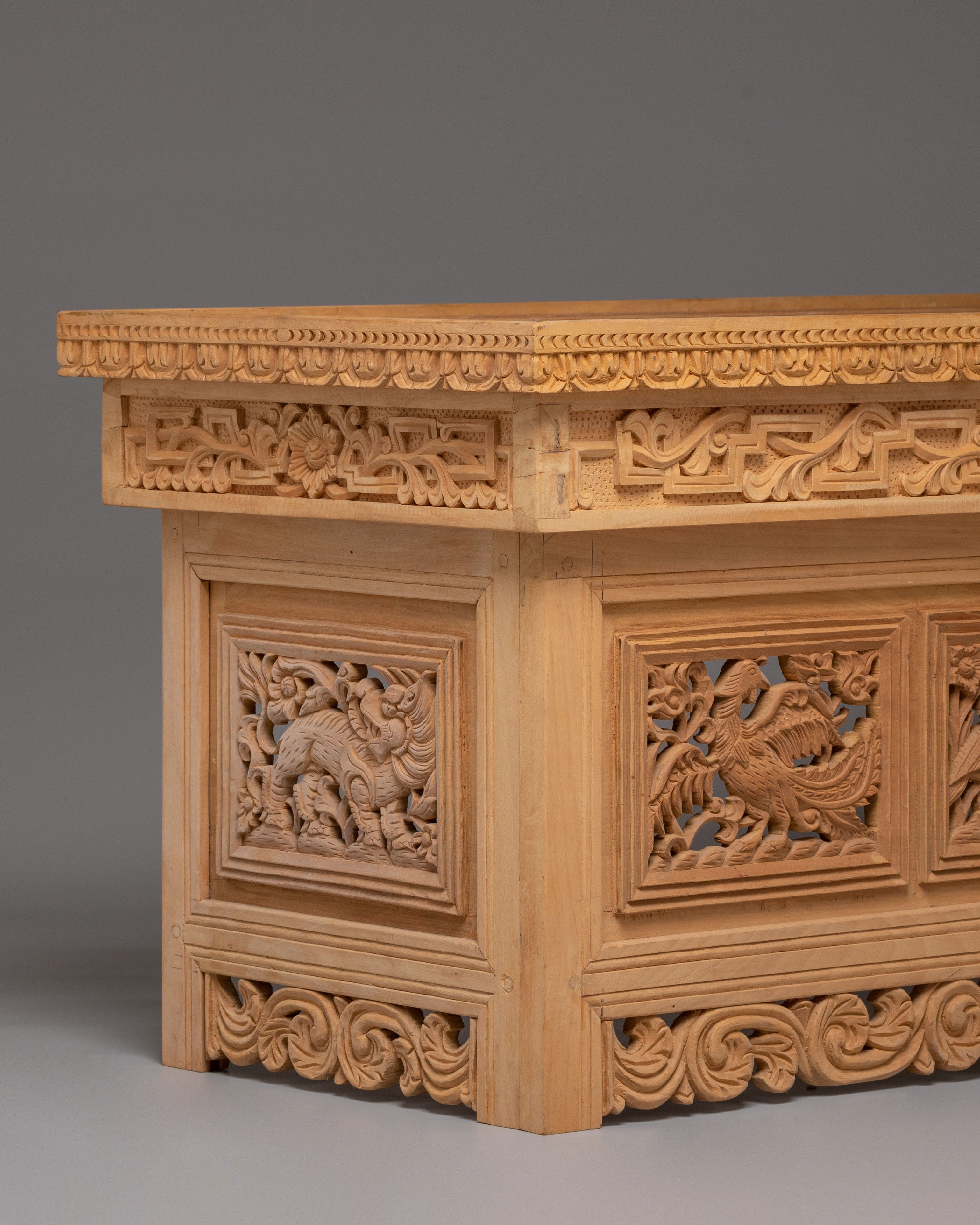 Tibetan Wooden Folding Table | Portable Outdoor Dining Set