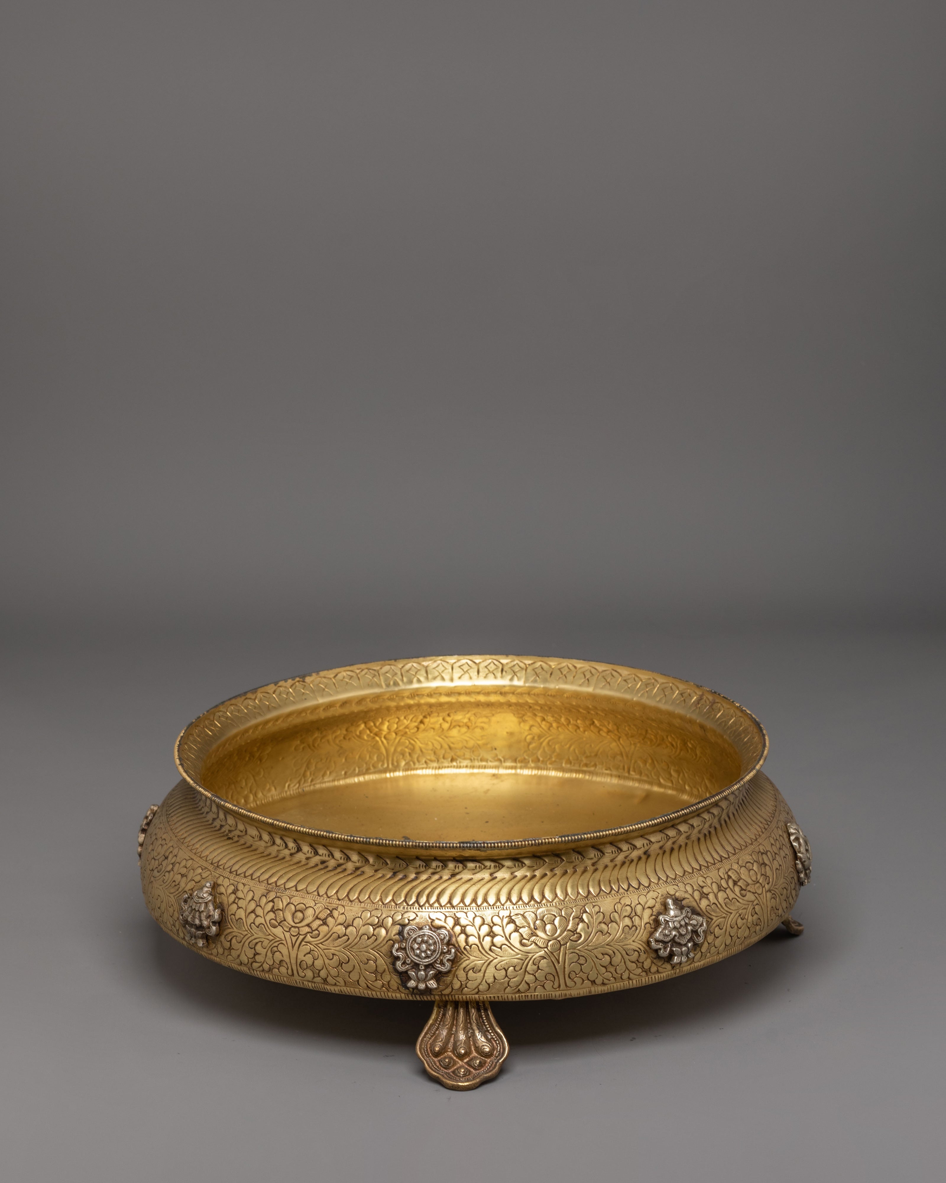 Handcrafted Brass Urli Bowl | Vishva Vajra Sacred Decorative Bowl
