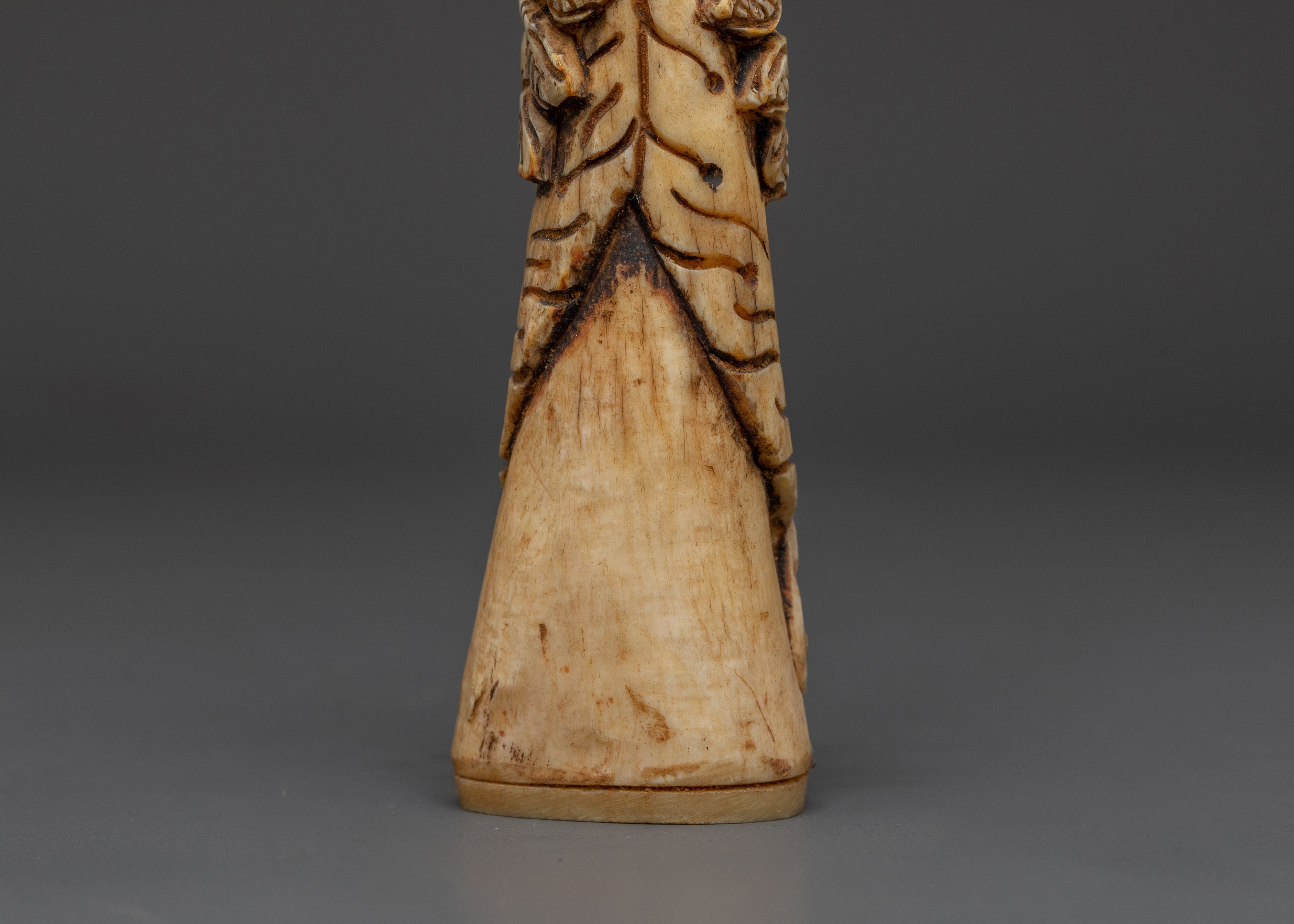 Handcarved Ritual Yak Bone Stamp | For Mantra Impressions, Buddhist Ceremonies