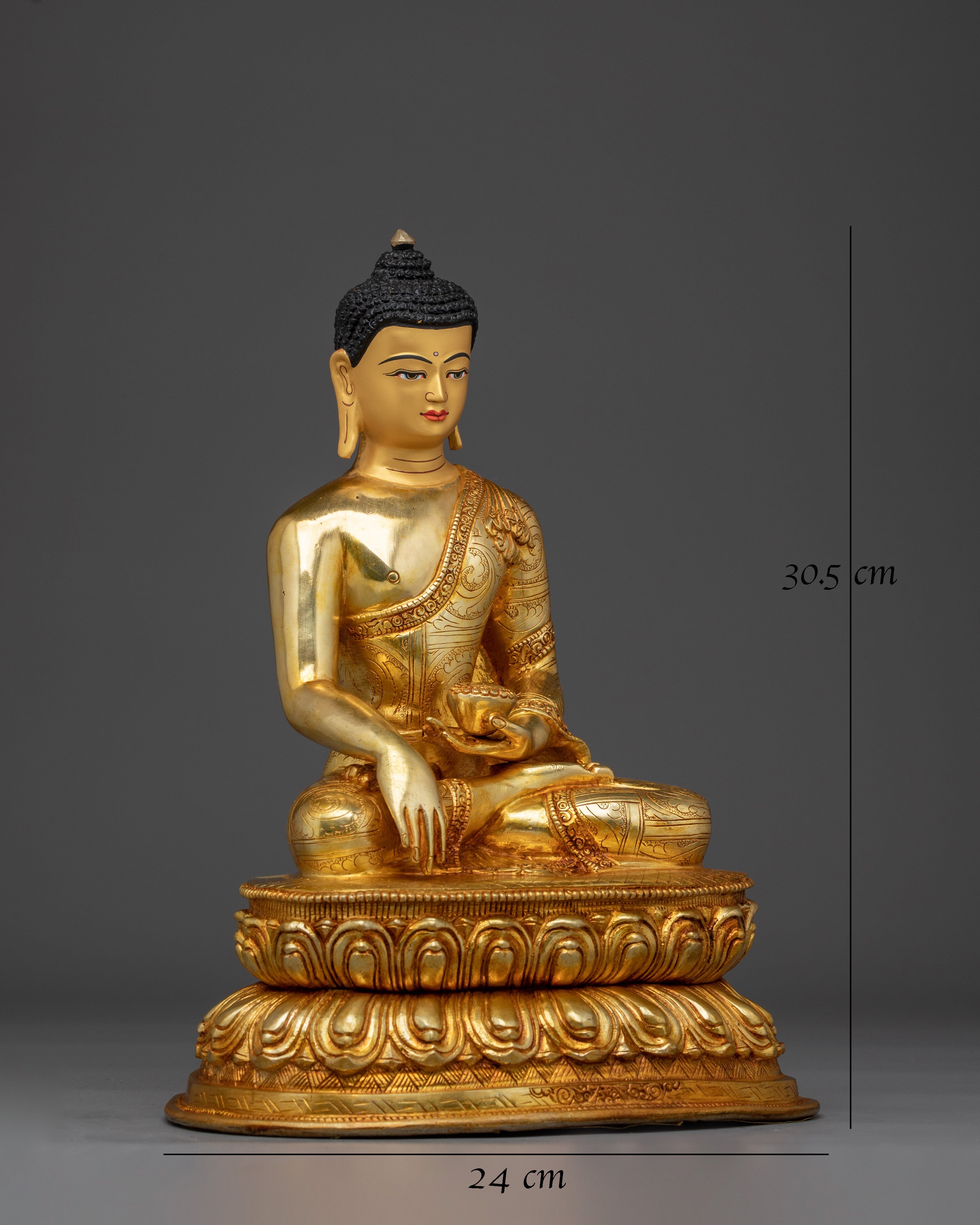 Golden Serene Shakyamuni Buddha Artwork