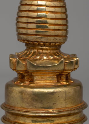 Traditional Buddhist Handmade Kadampa Stupa | Sacred Sculpture for Spiritual Growth and Peace