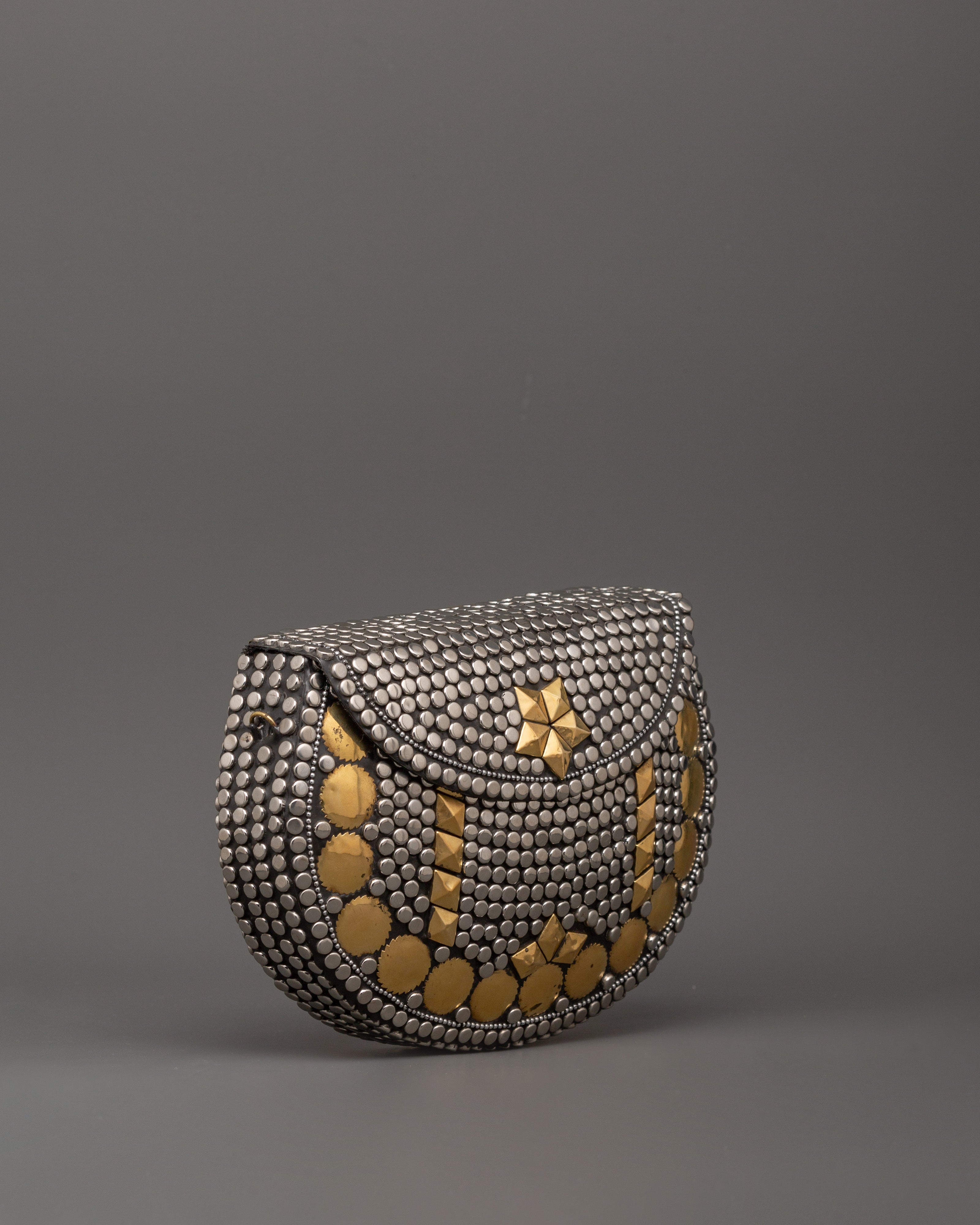 Metal Side Bag with Brass | Handbag for Festival and Daily Wear
